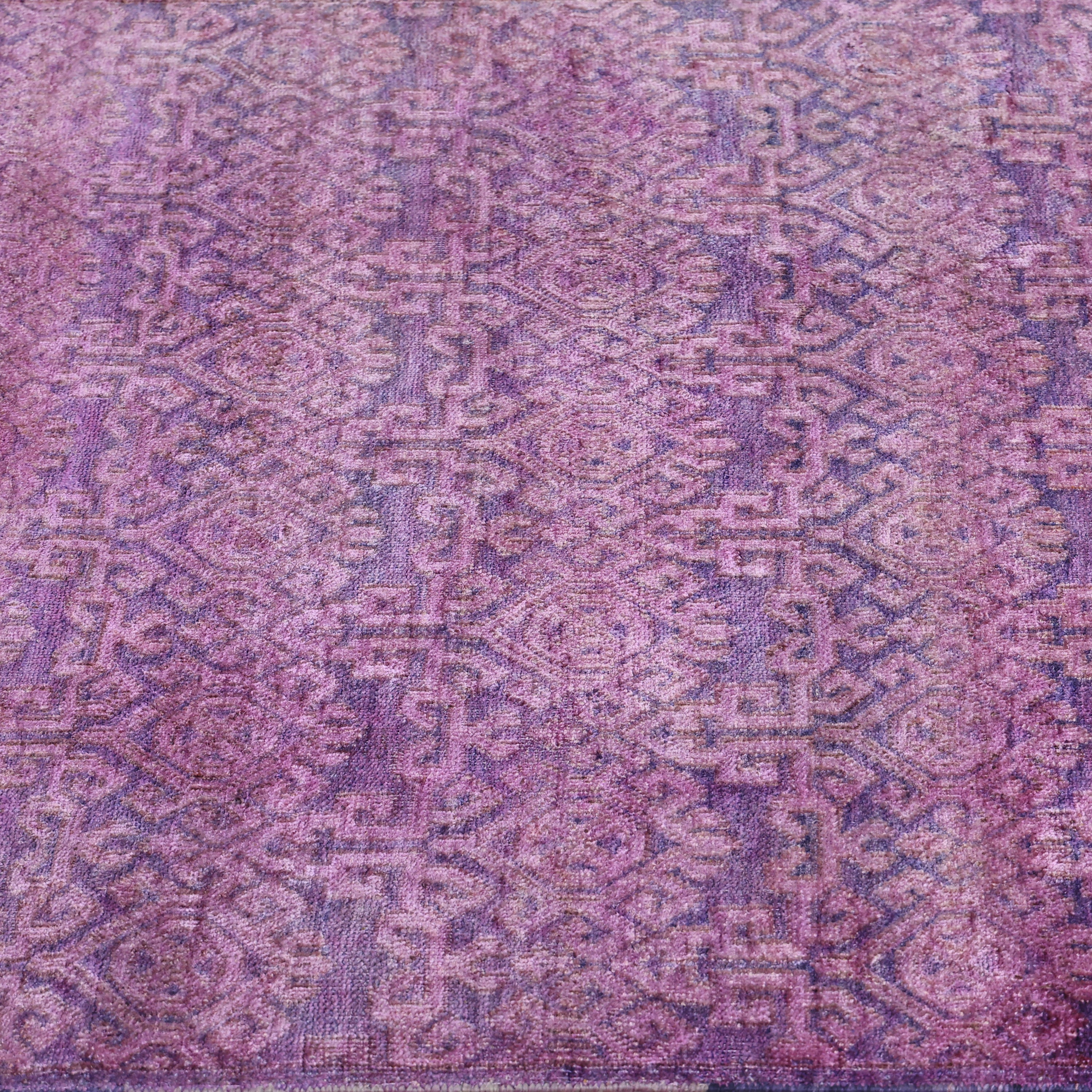 Purple Alchemy Contemporary Silk Runner - 2'11" x 12'1" - Image 2