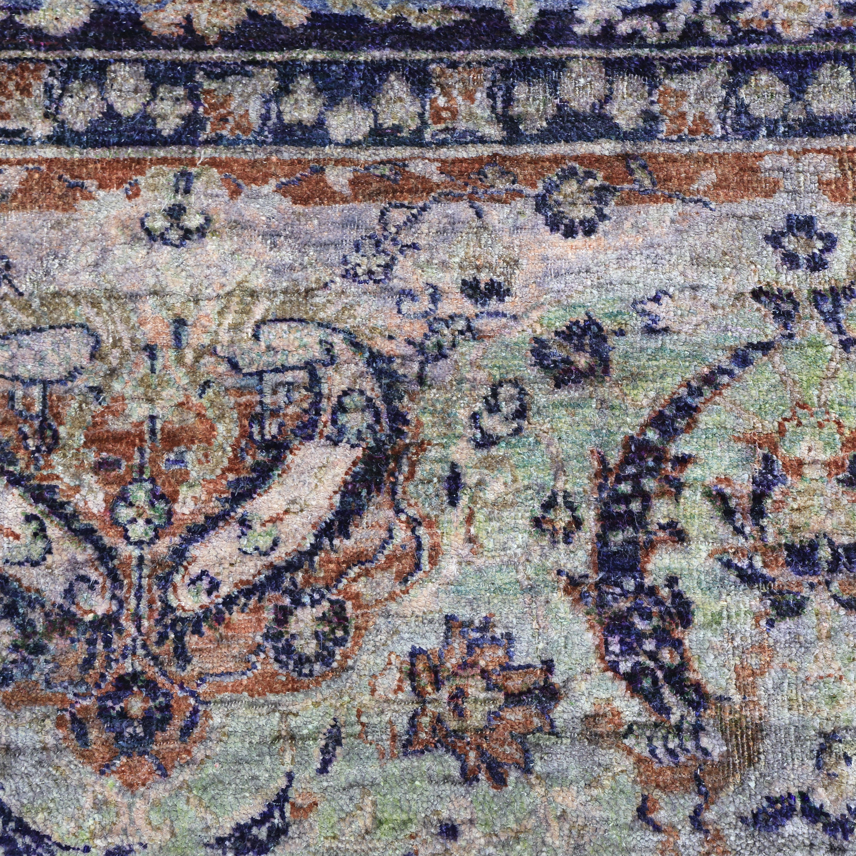 Purple Alchemy Traditional Silk Rug - 9' x 9'6" - Image 4