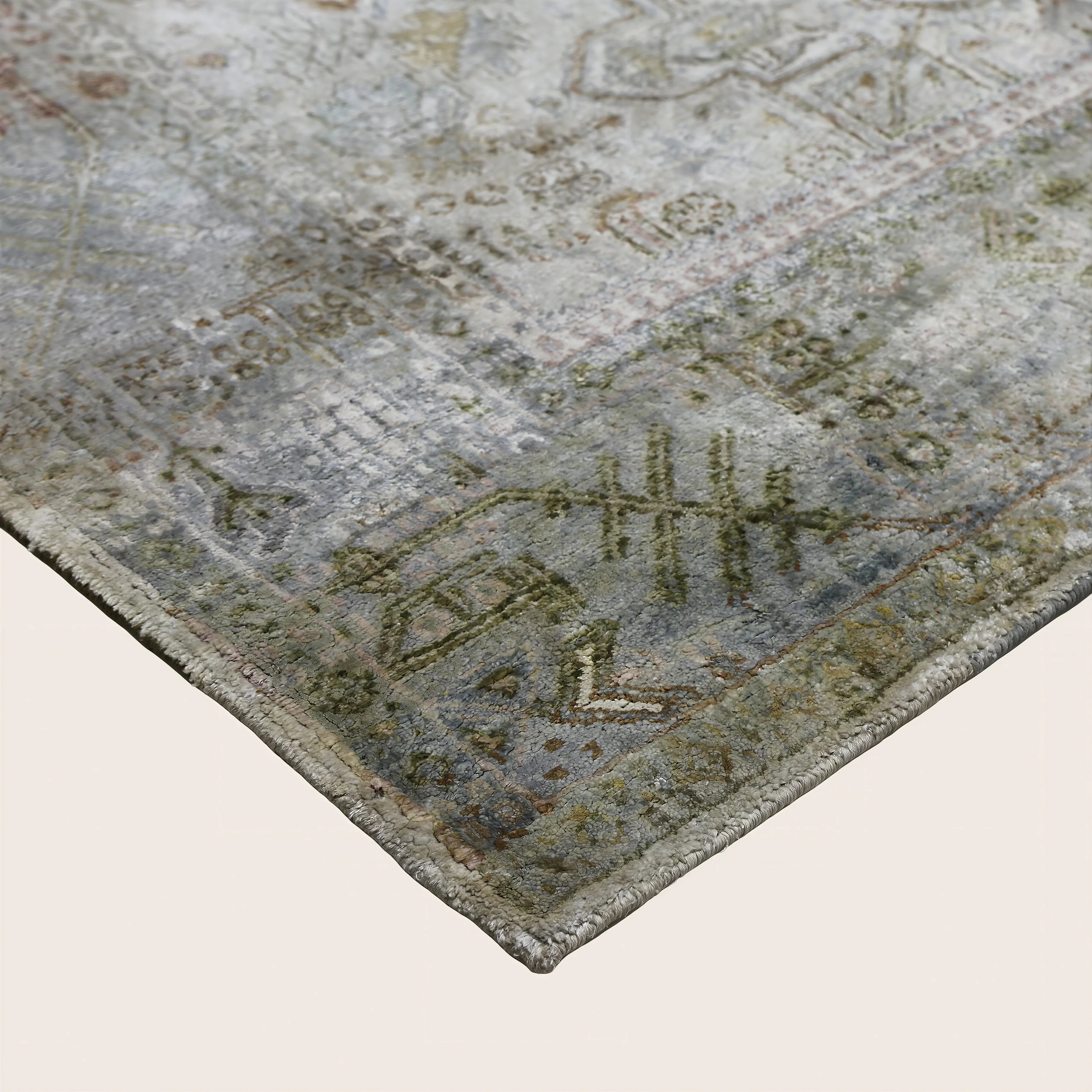 Multicolored Alchemy Traditional Silk Runner - 3'11" x 12'2" - Image 2