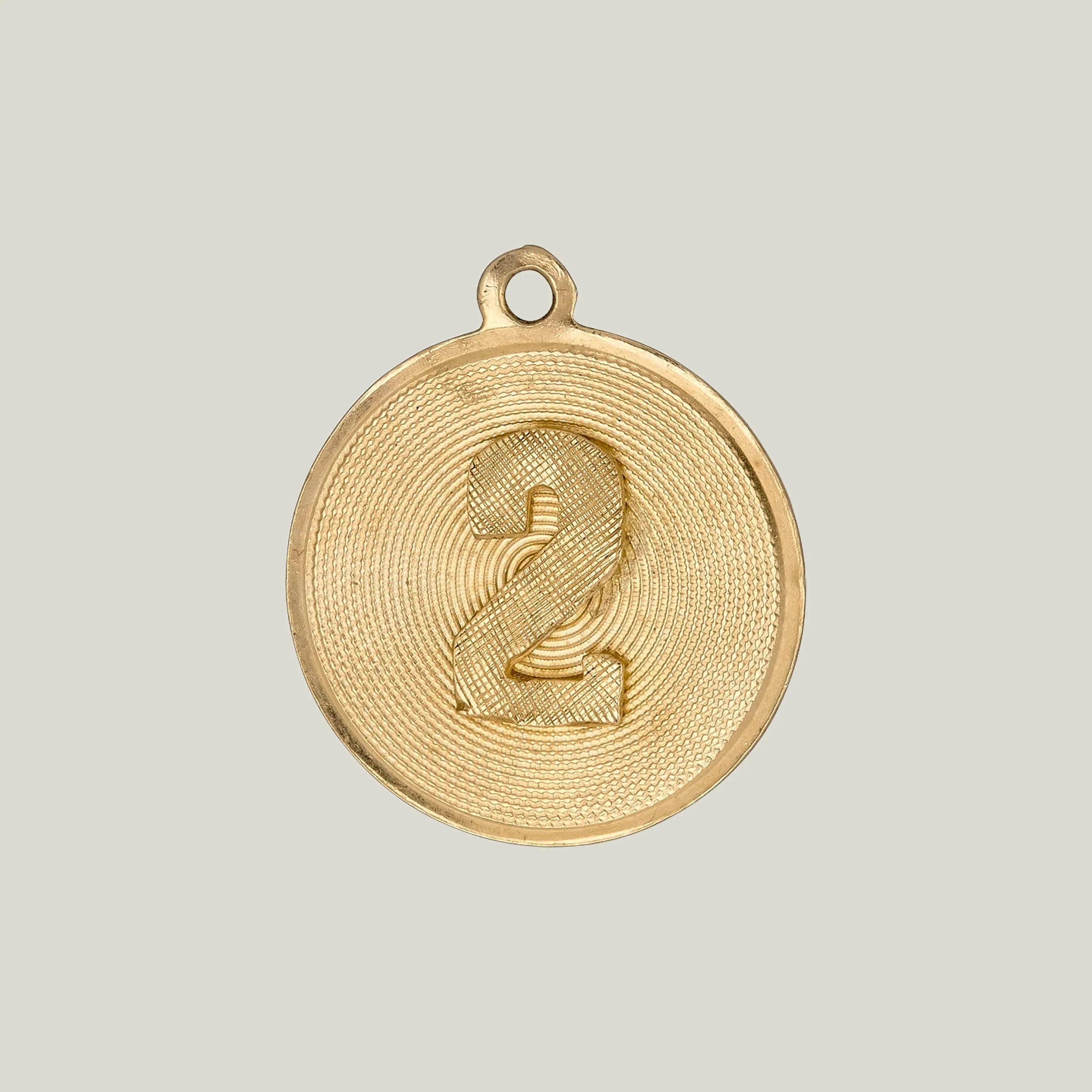 14K Gold "Number 2" Charm Pendant 1.80grs