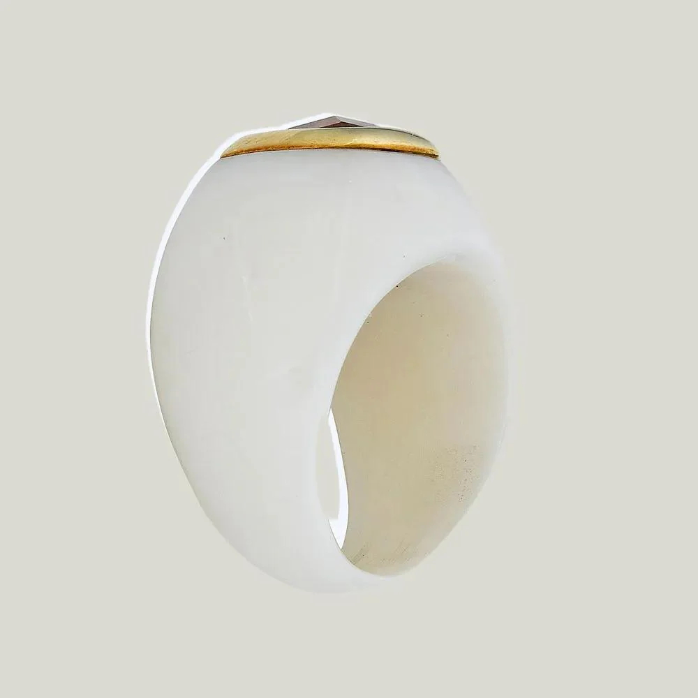 Contemporary 14K Yellow Gold Citrine Ring - Image 2