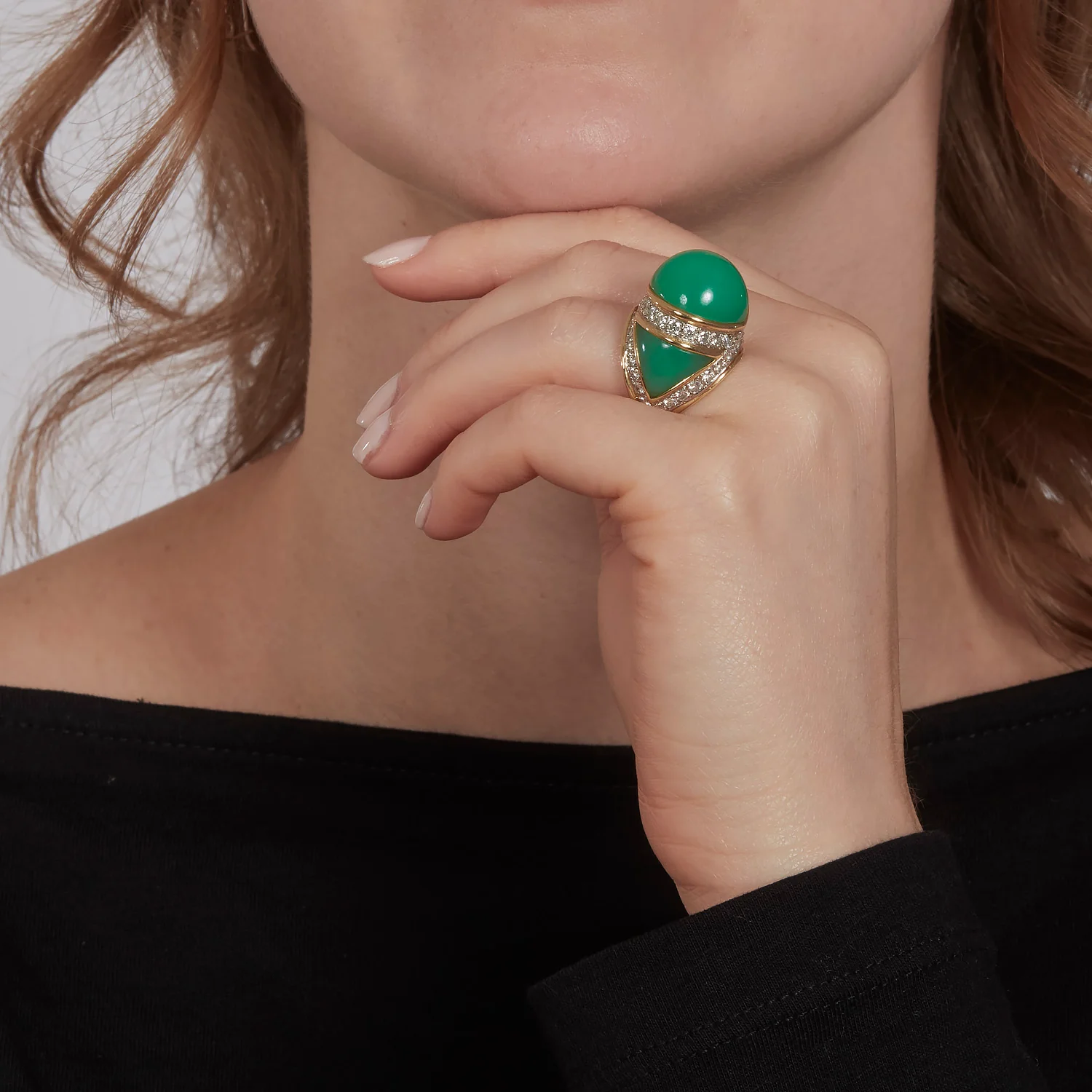 Tiffany Nephrite Diamond Ring Design by Donald Claflin - Image 2