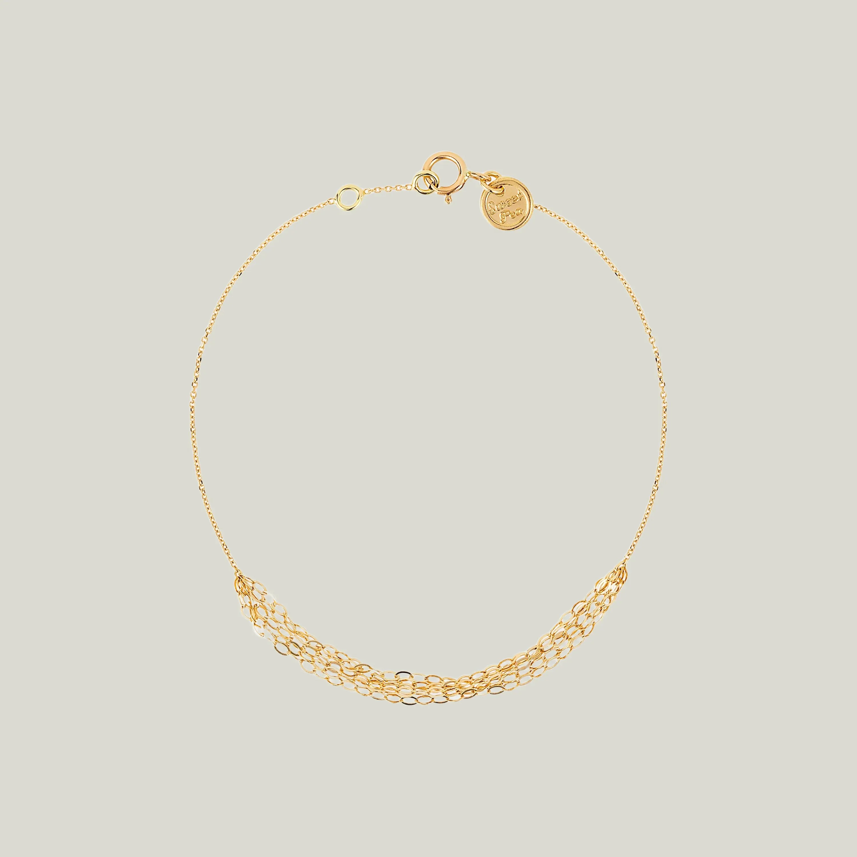 18K Gold Chain Tassel Bracelet