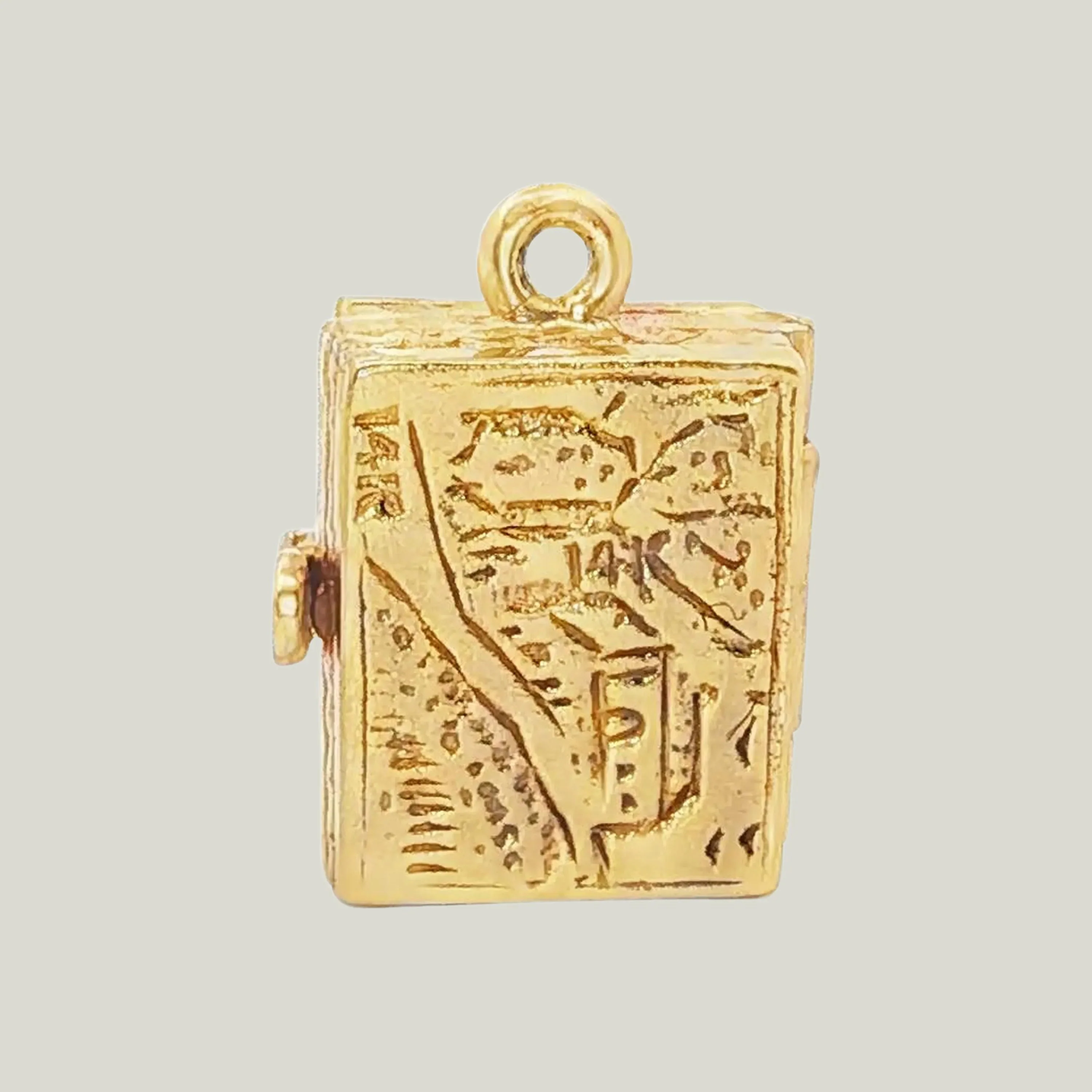 1950's Hope Chest Charm in 14k Yellow Gold