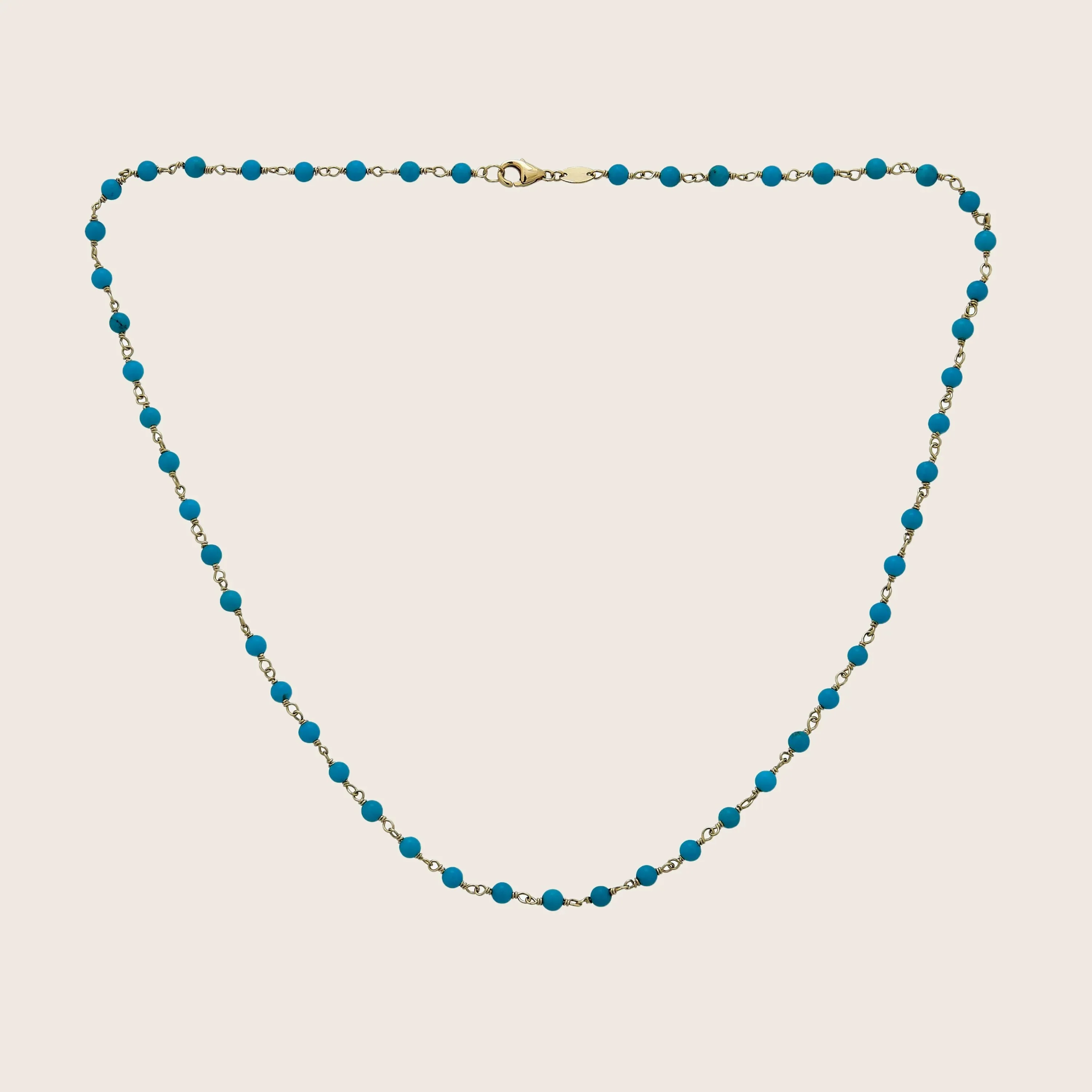 Italian Turquoise Bead Chain - Image 3