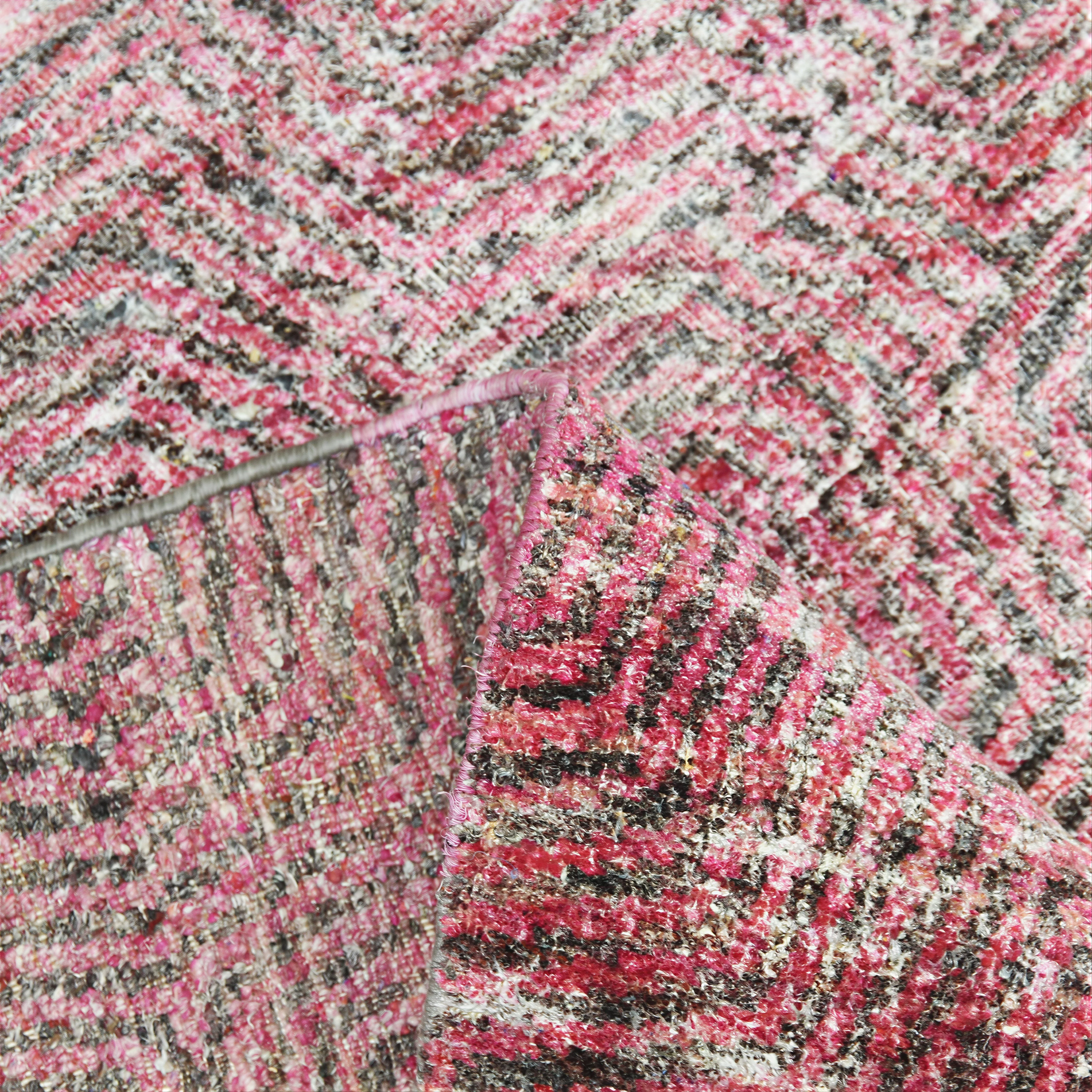 Pink Alchemy Transitional Wool Linen Cotton Blend Rug - 7'9" x 10'6" - Image 5