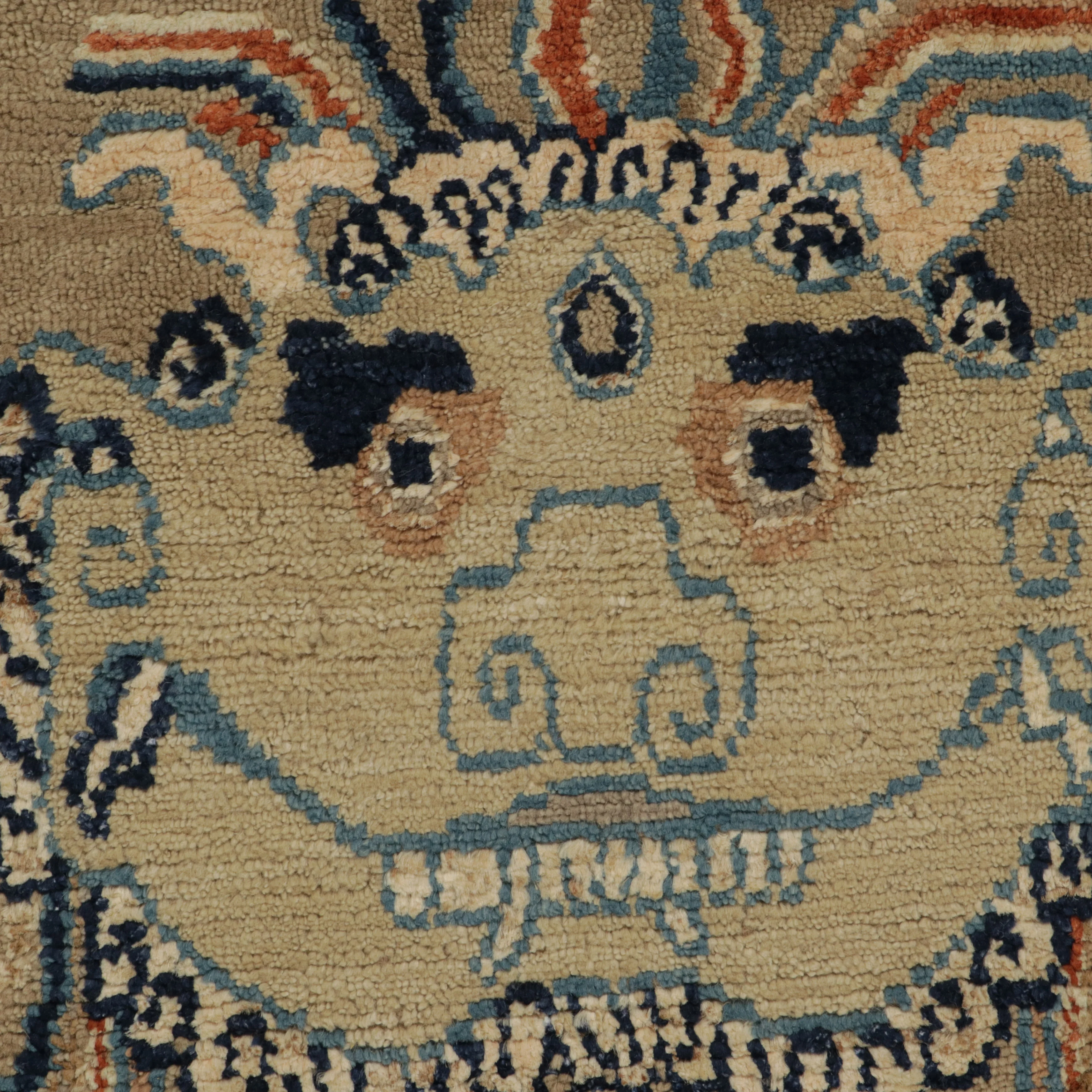 Brown Traditional Wool Rug - 3' x 6' - Image 3