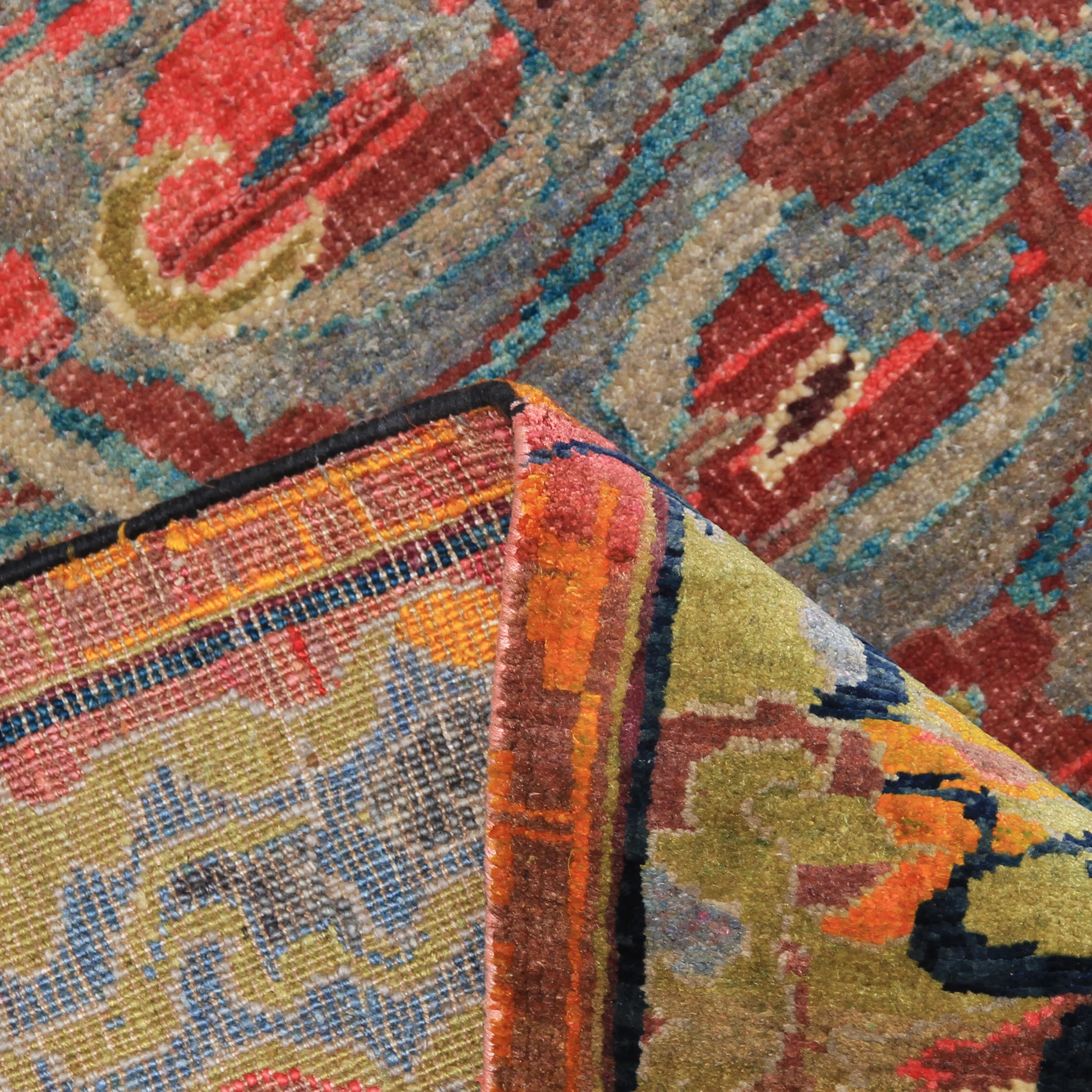 Multicolored Alchemy Silk Wool Blend Rug - 12'1" x 14'11" - Image 4