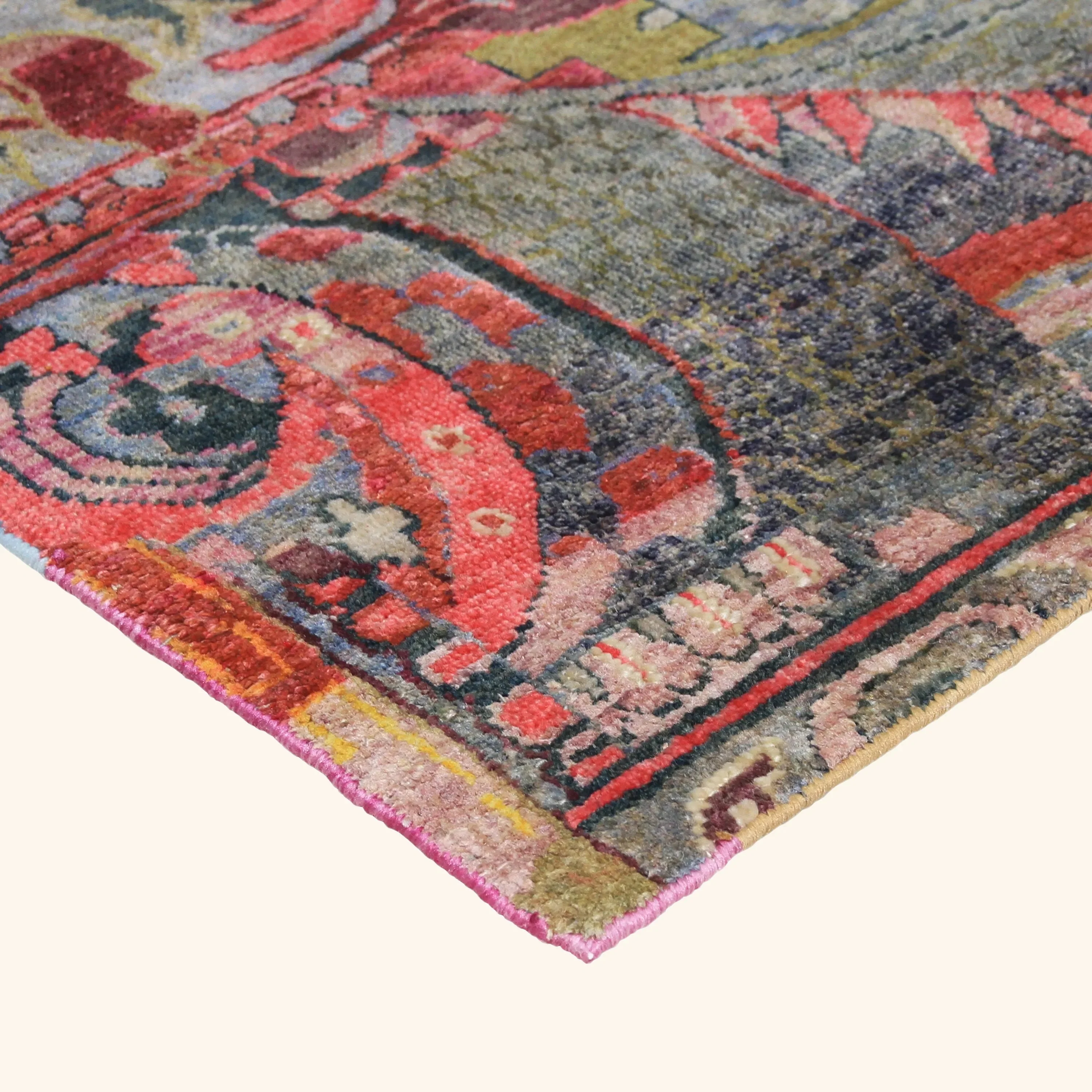 Multicolored Alchemy Silk Wool Blend Rug - 12'1" x 14'11" - Image 5