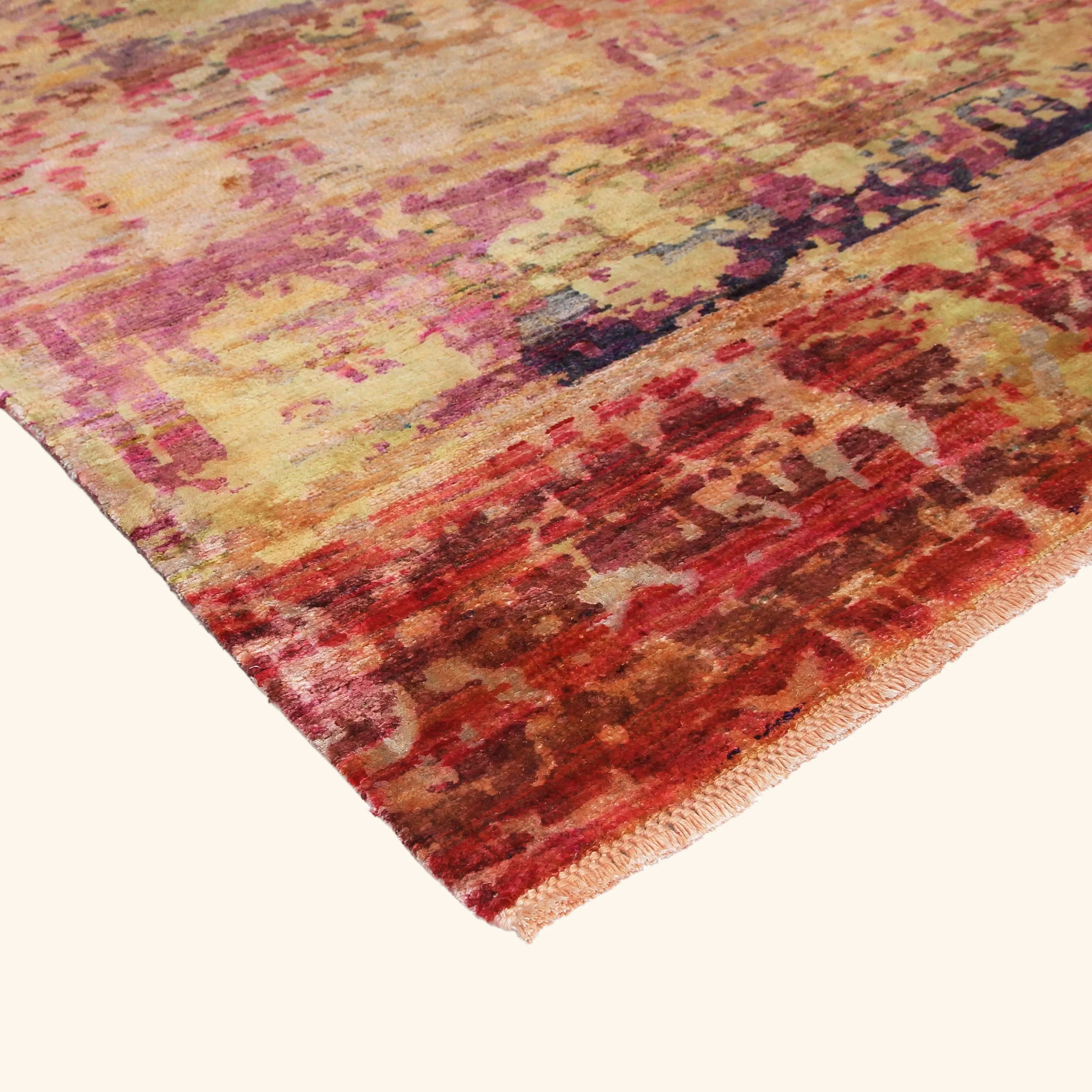 Red Alchemy Transitional Silk Rug - 7'6" x 10'4" - Image 2