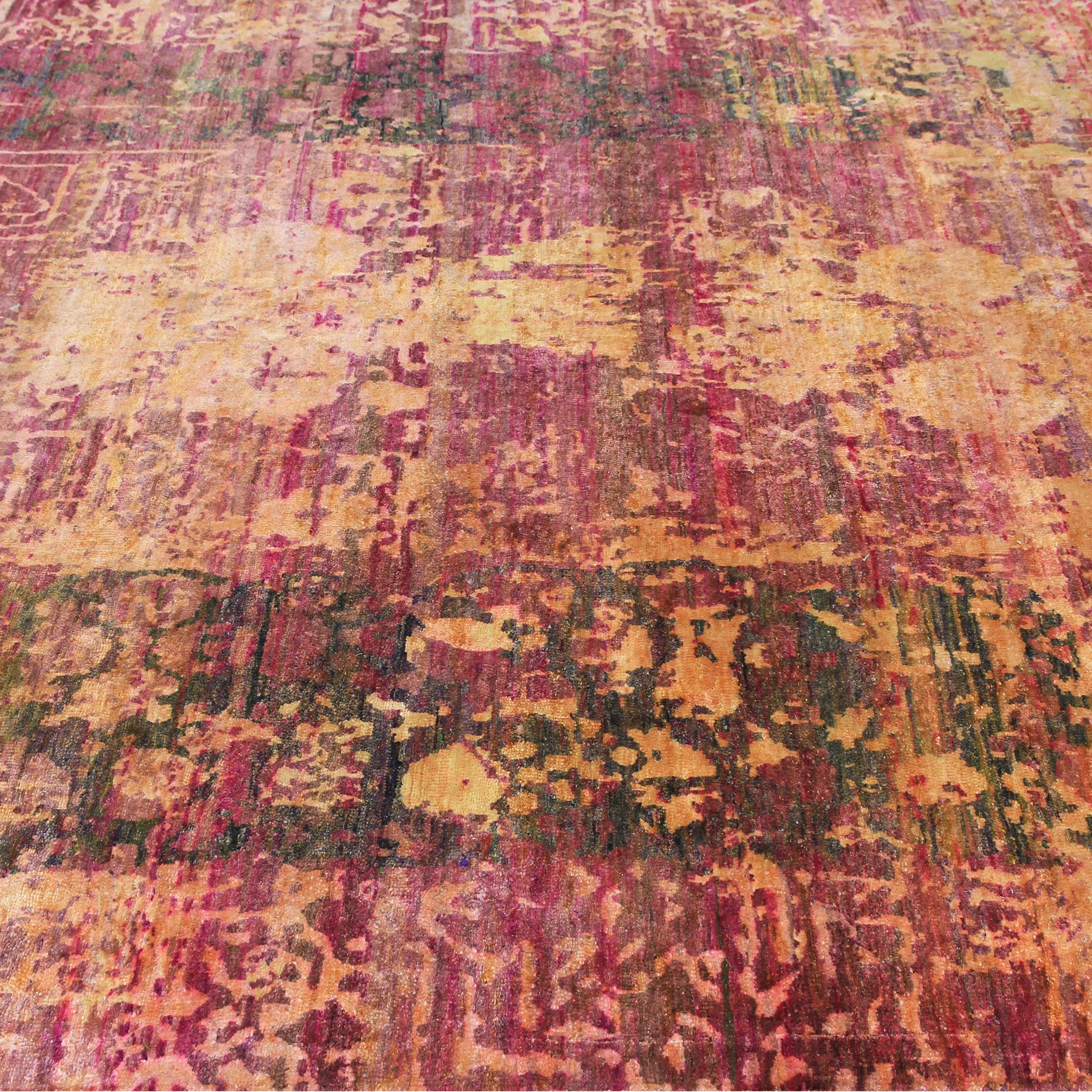Red Alchemy Transitional Silk Rug - 7'6" x 10'4" - Image 3