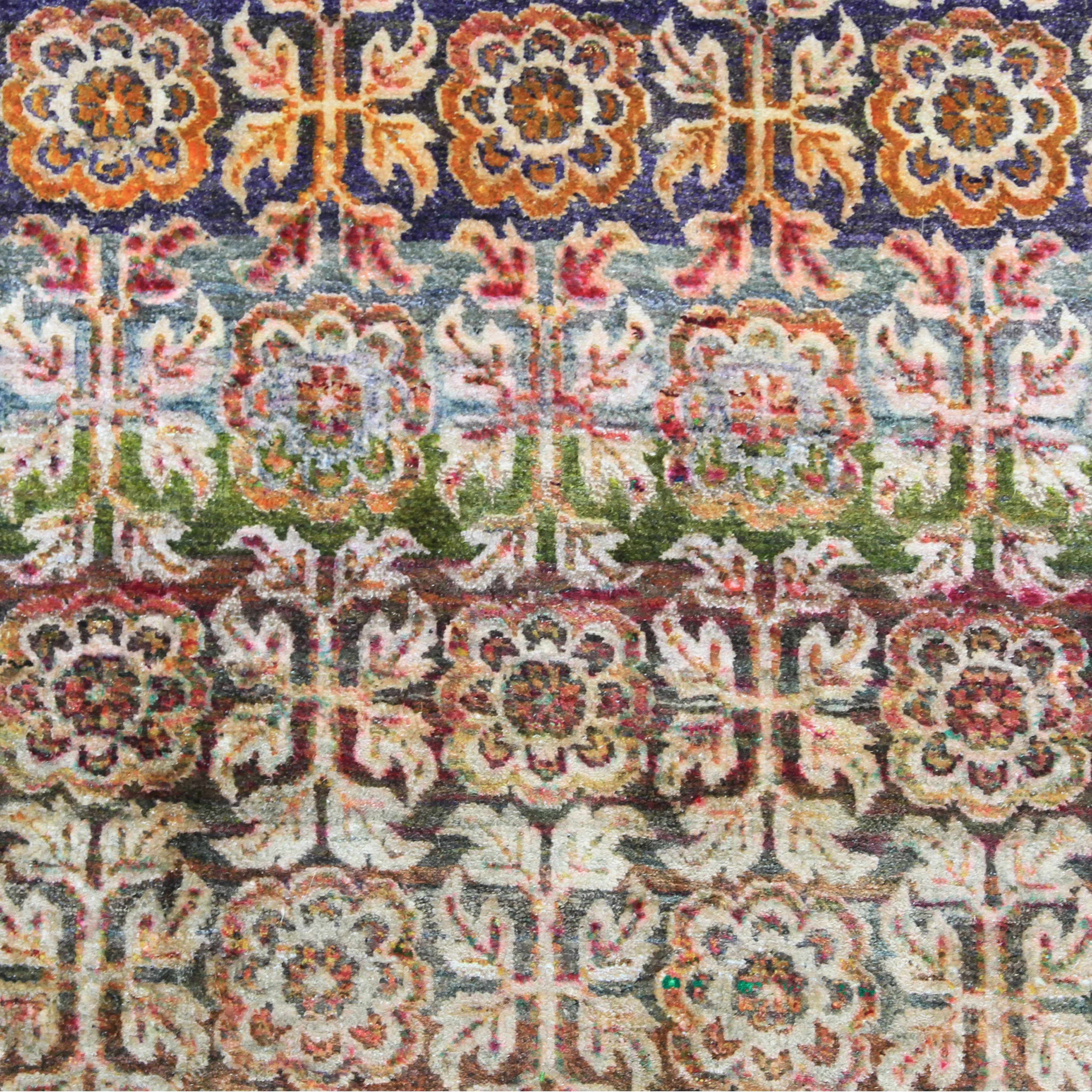 Multicolored Alchemy Transitional Silk Runner - 3' x 18' - Image 2