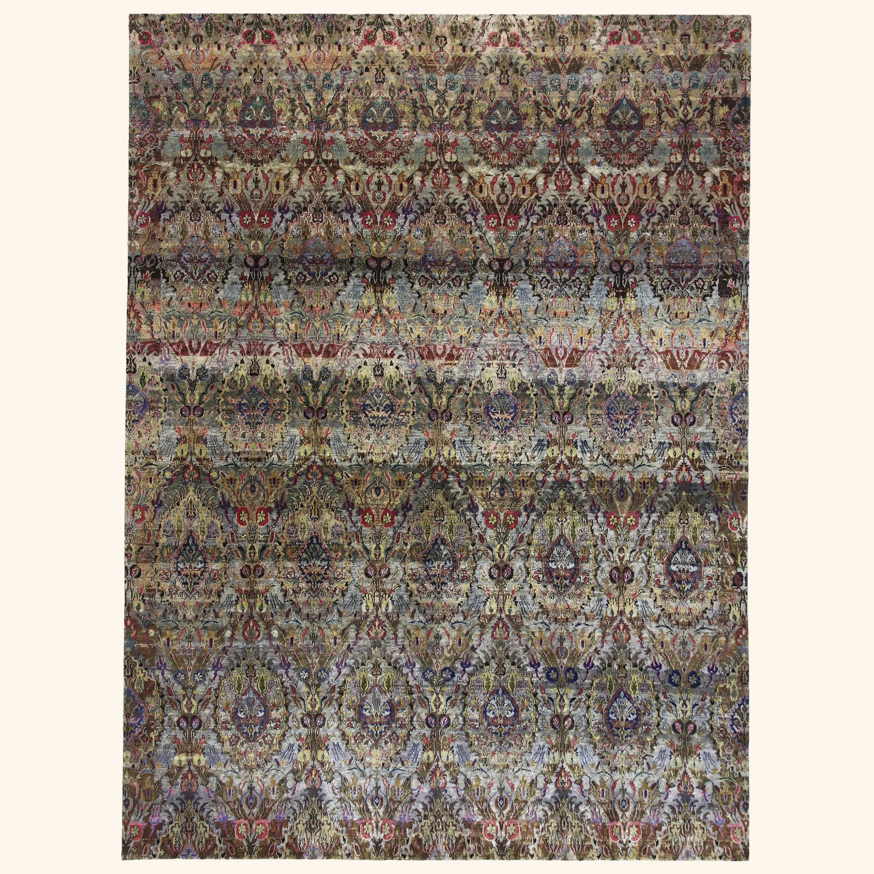 Multicolored Alchemy Transitional Silk Wool Blend Rug - 8'5" x 11'6"