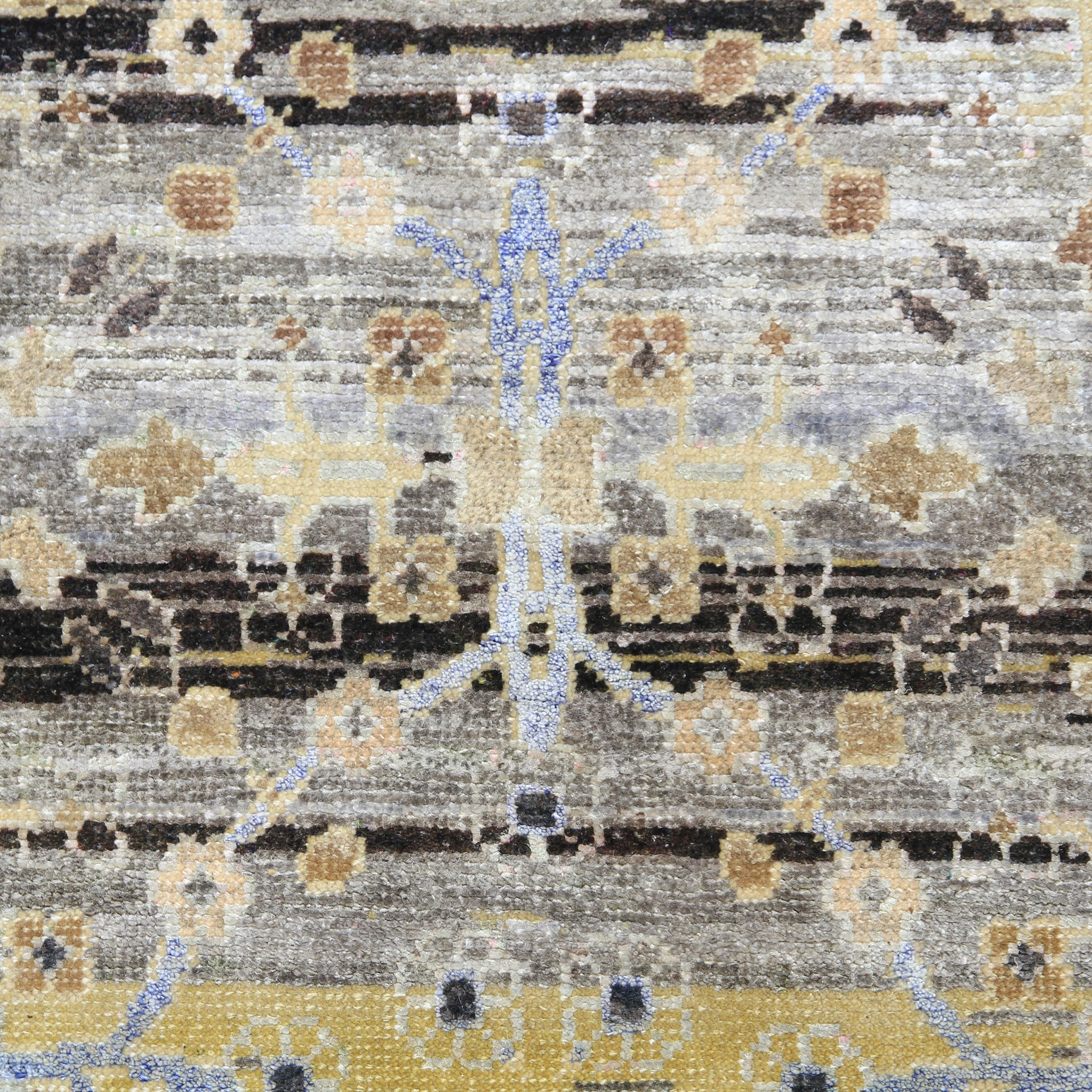 Grey Alchemy Transitional Silk Wool Blend Rug - 7'11" x 10'4" - Image 6