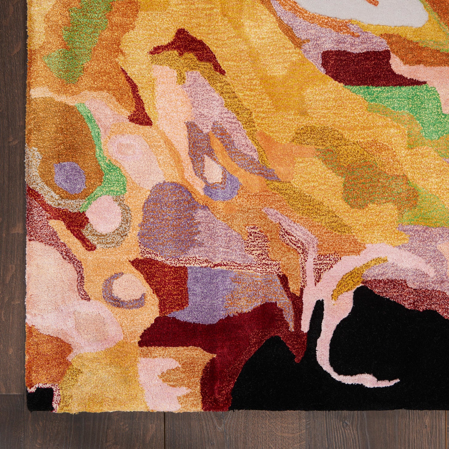 Multicolored Essentials Modern Wool Luxcelle Blend Rug - Image 5