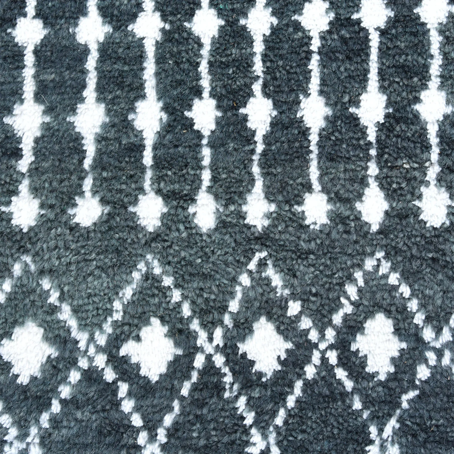 Grey Moroccan Wool Cotton Blend Rug - 5' x 8' - Image 3