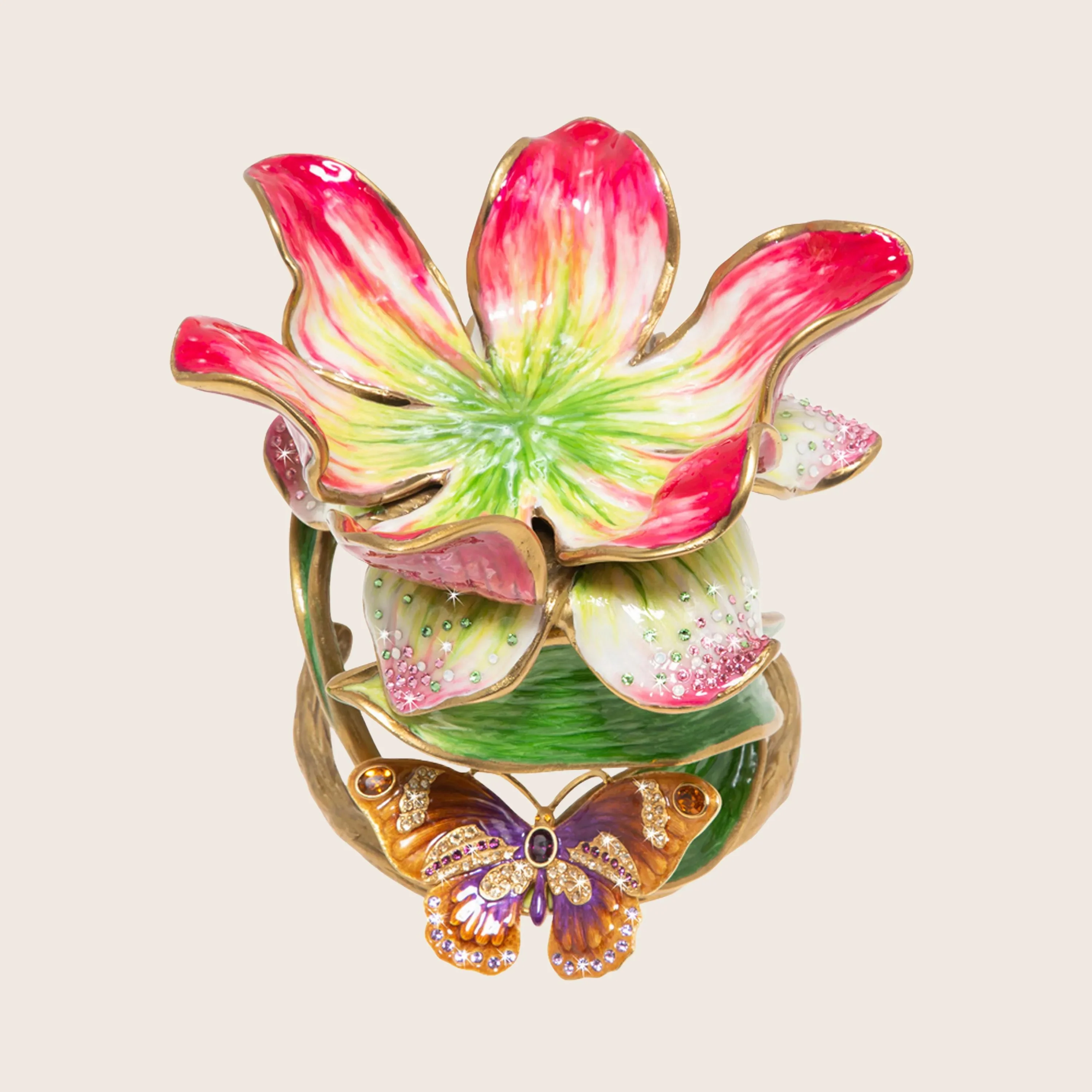 Aimee Floral Pillar Candle Holder - Image 4