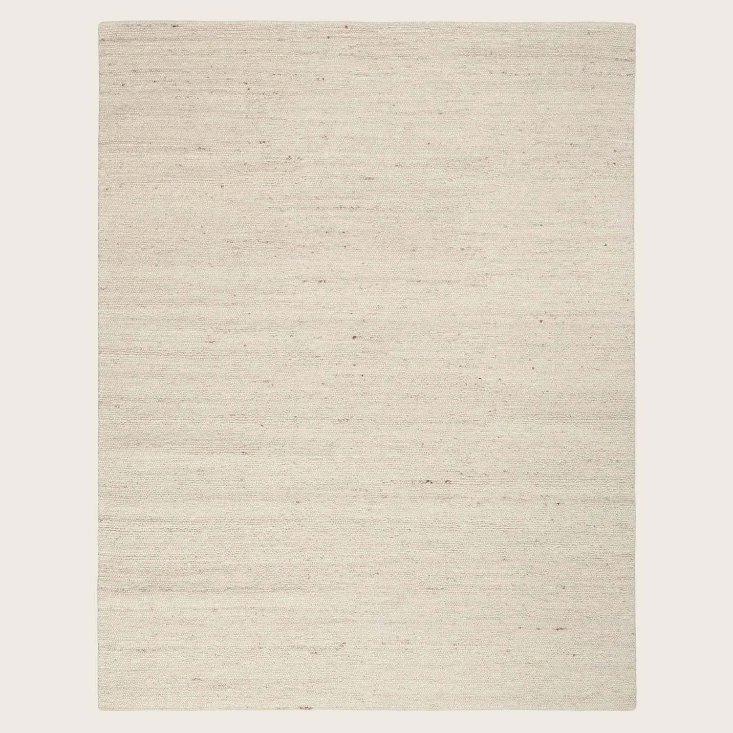 Ivory Essentials Distressed Solid Wool Rug