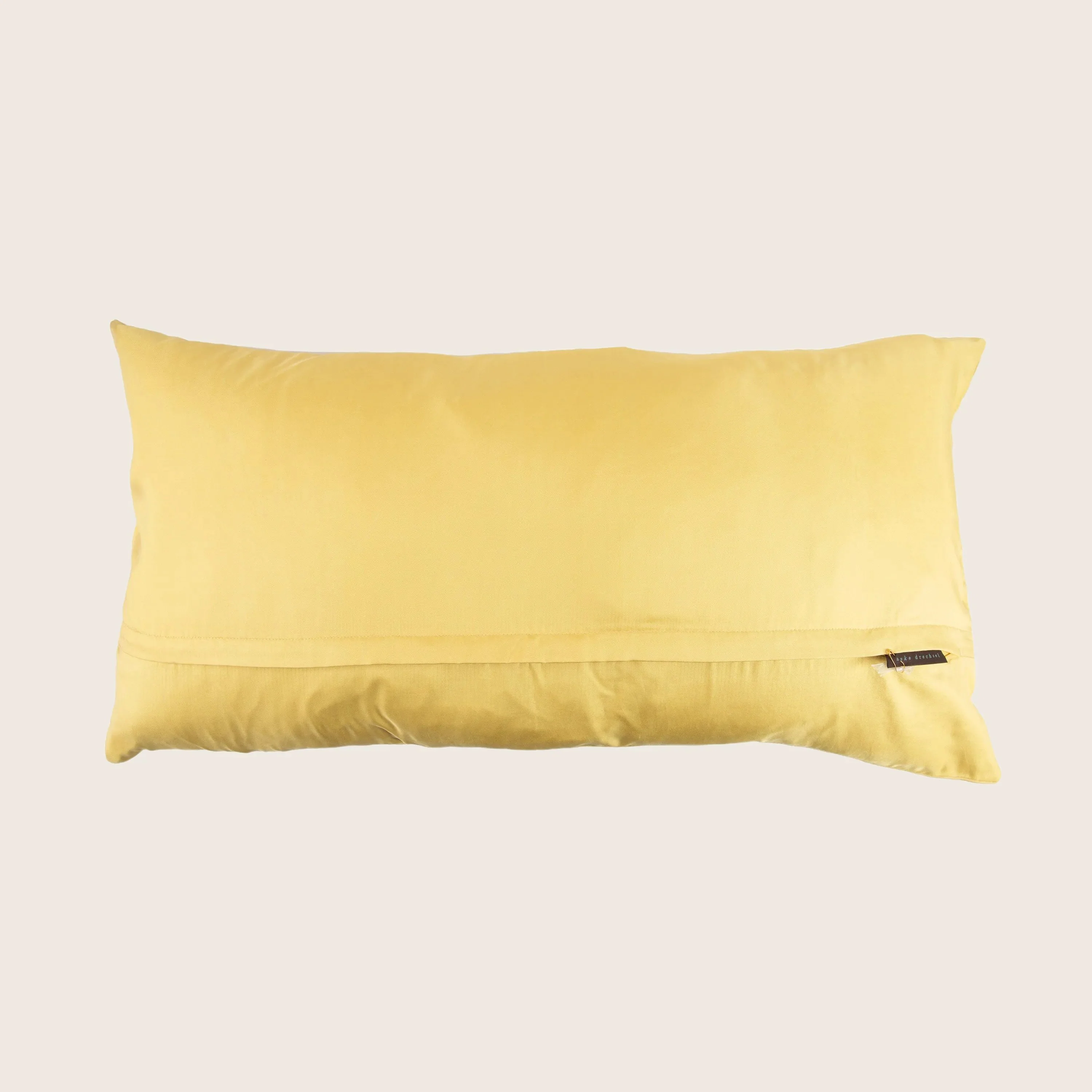 Alba Silk Lumbar Pillow, Corn Yellow - Image 2