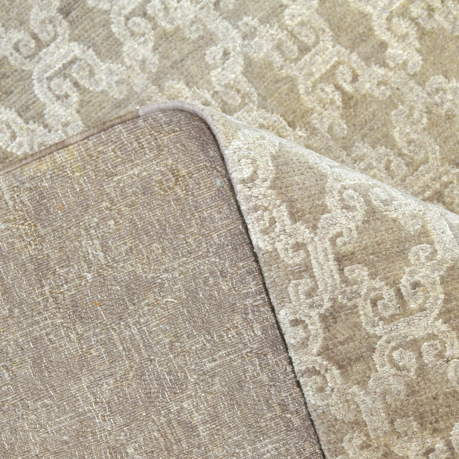 Brown Alchemy Transitional Wool Silk Blend Rug - 8'1" x 10'3" - Image 5