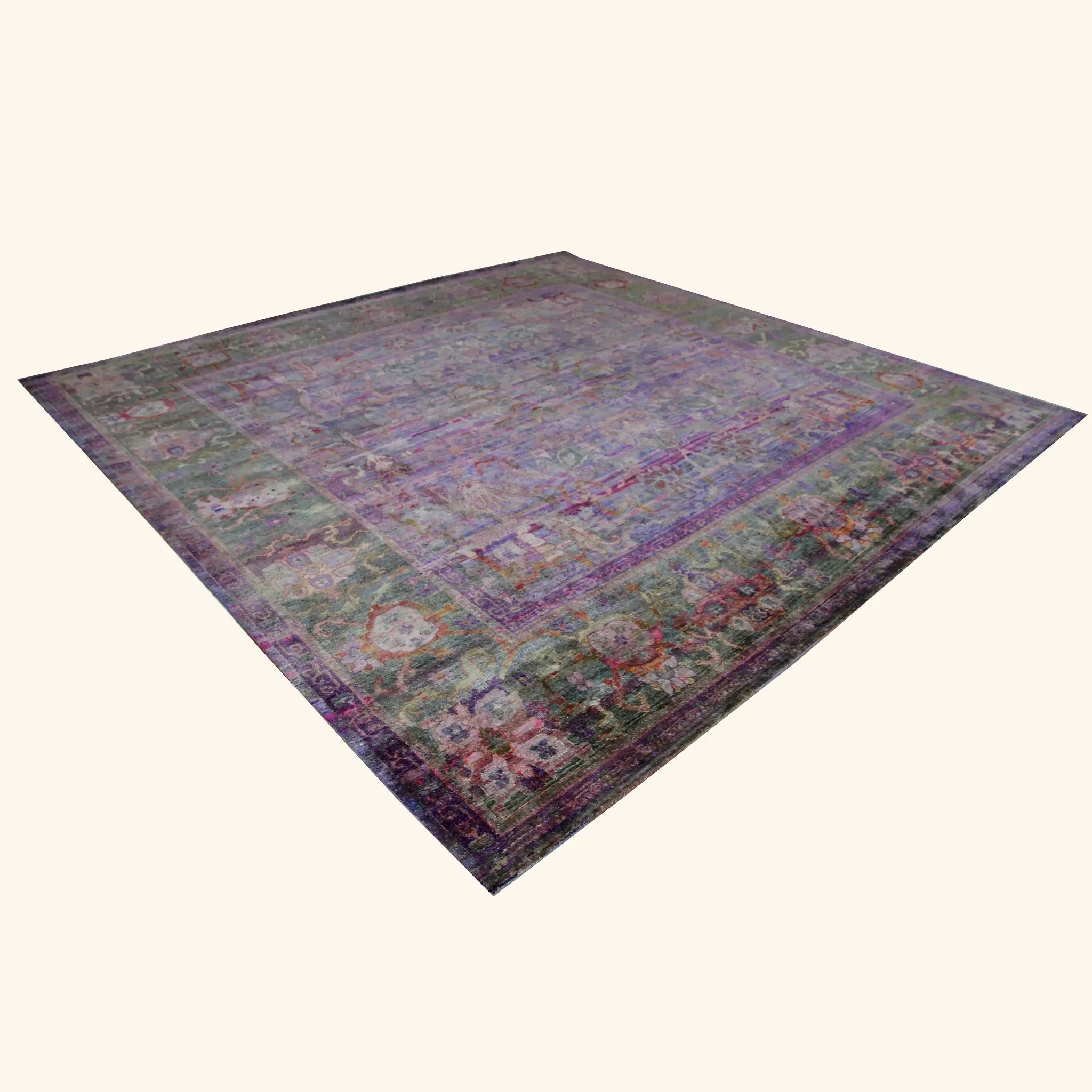Grey Transitional Silk Rug - 11'1" x 11'2" - Image 3