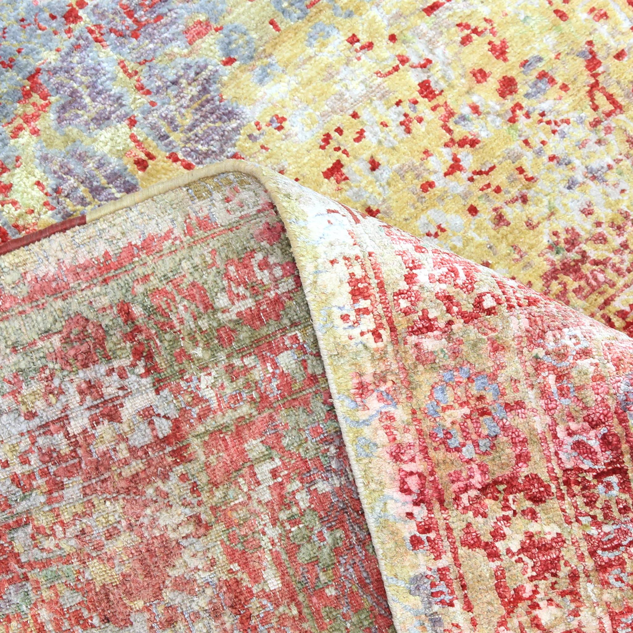 Multicolored Transitional Silk Rug - 8'11" x 12'4" - Image 7