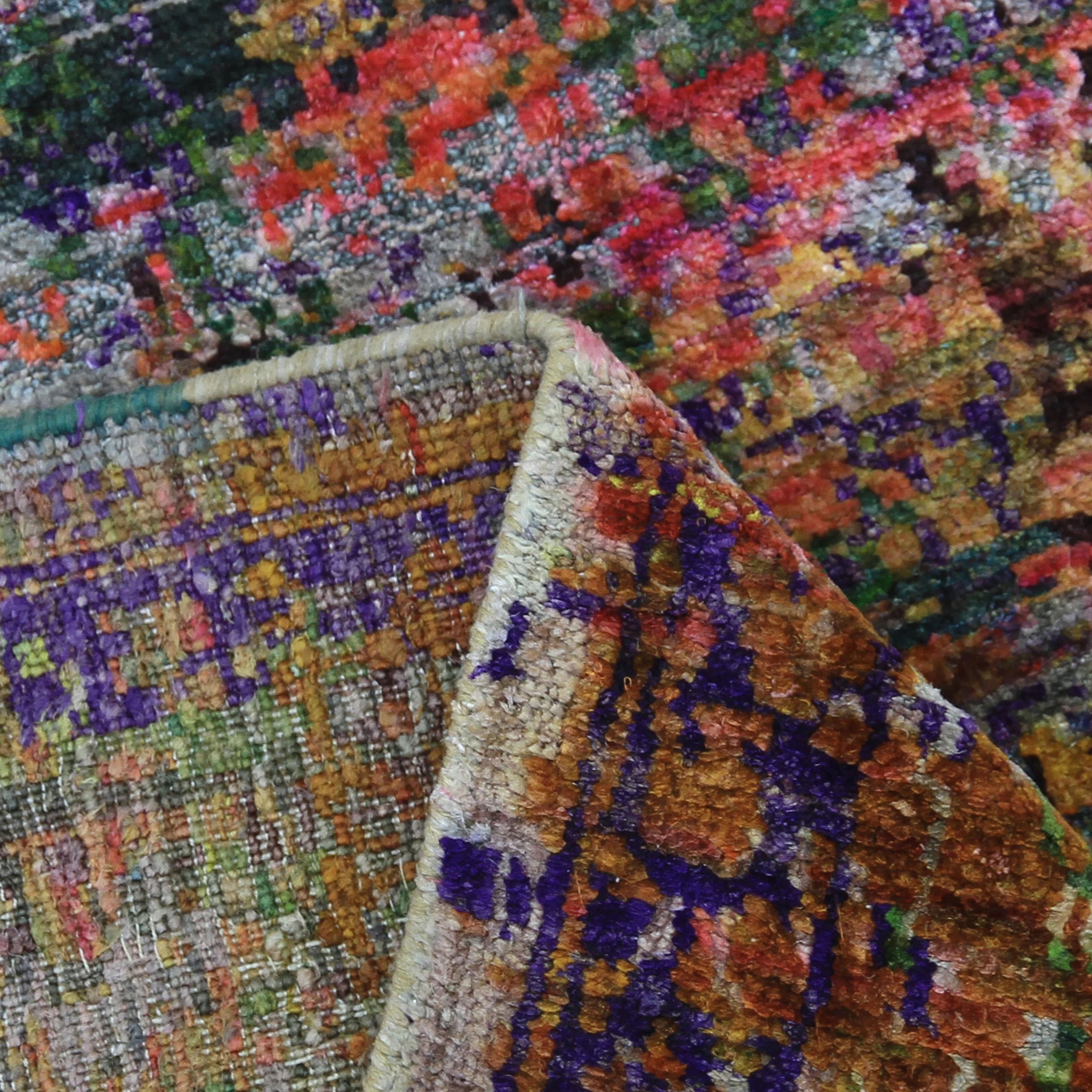 Multi Alchemy Transitional Silk Rug - 5'11" x 8'11" - Image 4