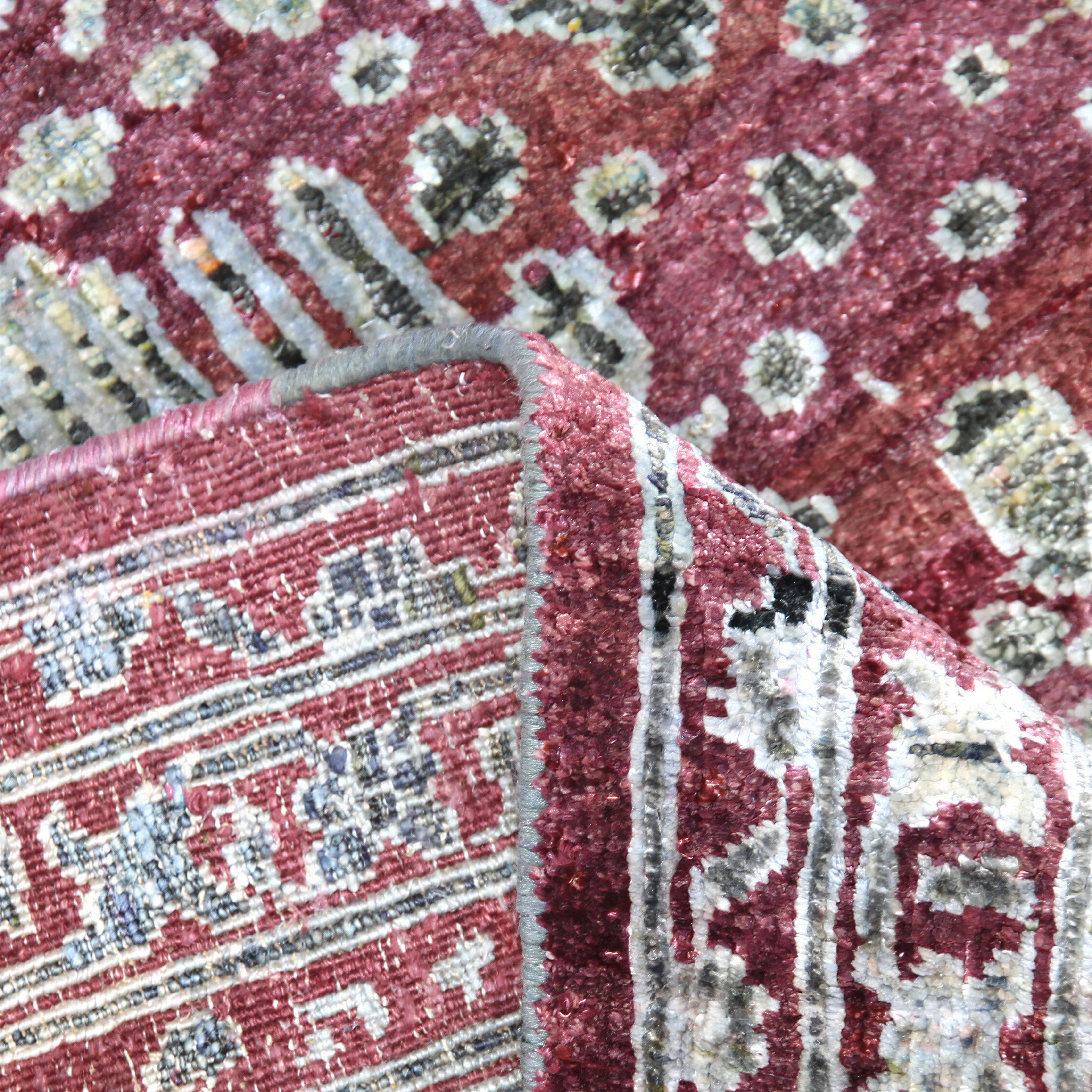 Red Transitional Alchemy Silk Rug - 8' x 9'8" - Image 5