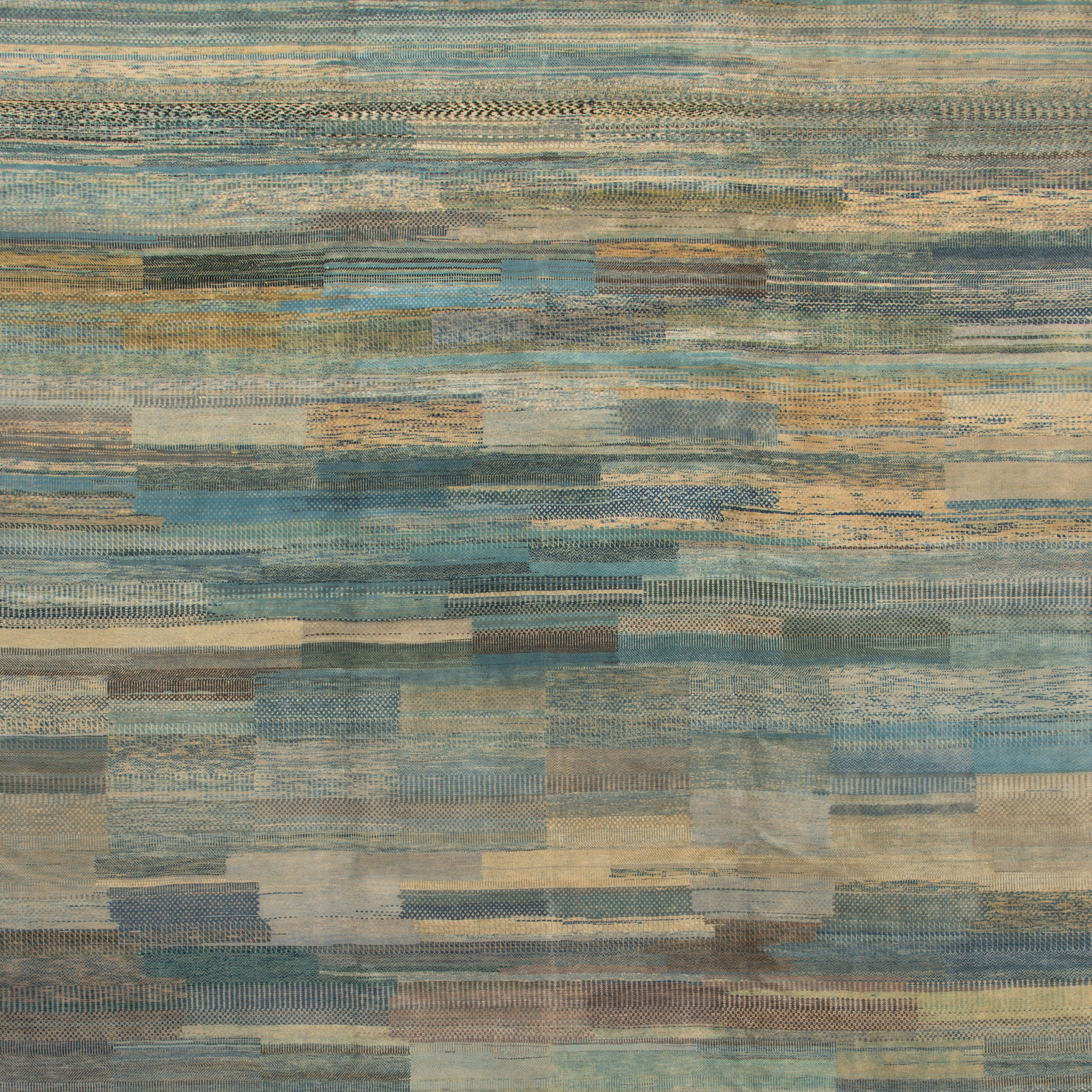 Blue Modern Wool Rug - 11'11" x 15'2" - Image 2