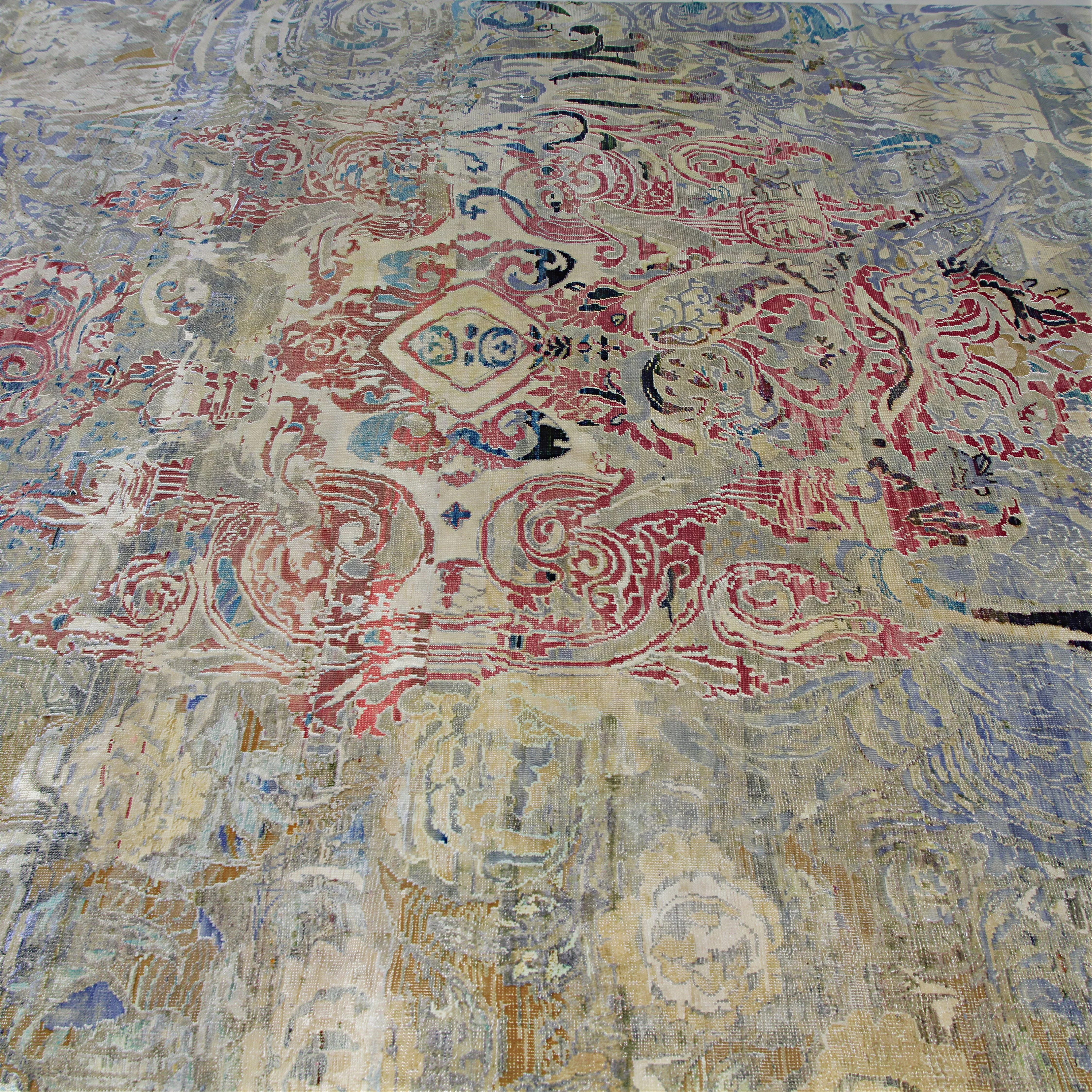 Multicolored Alchemy Transitional Wool Silk Blend Rug - 7'10" x 9'9" - Image 4