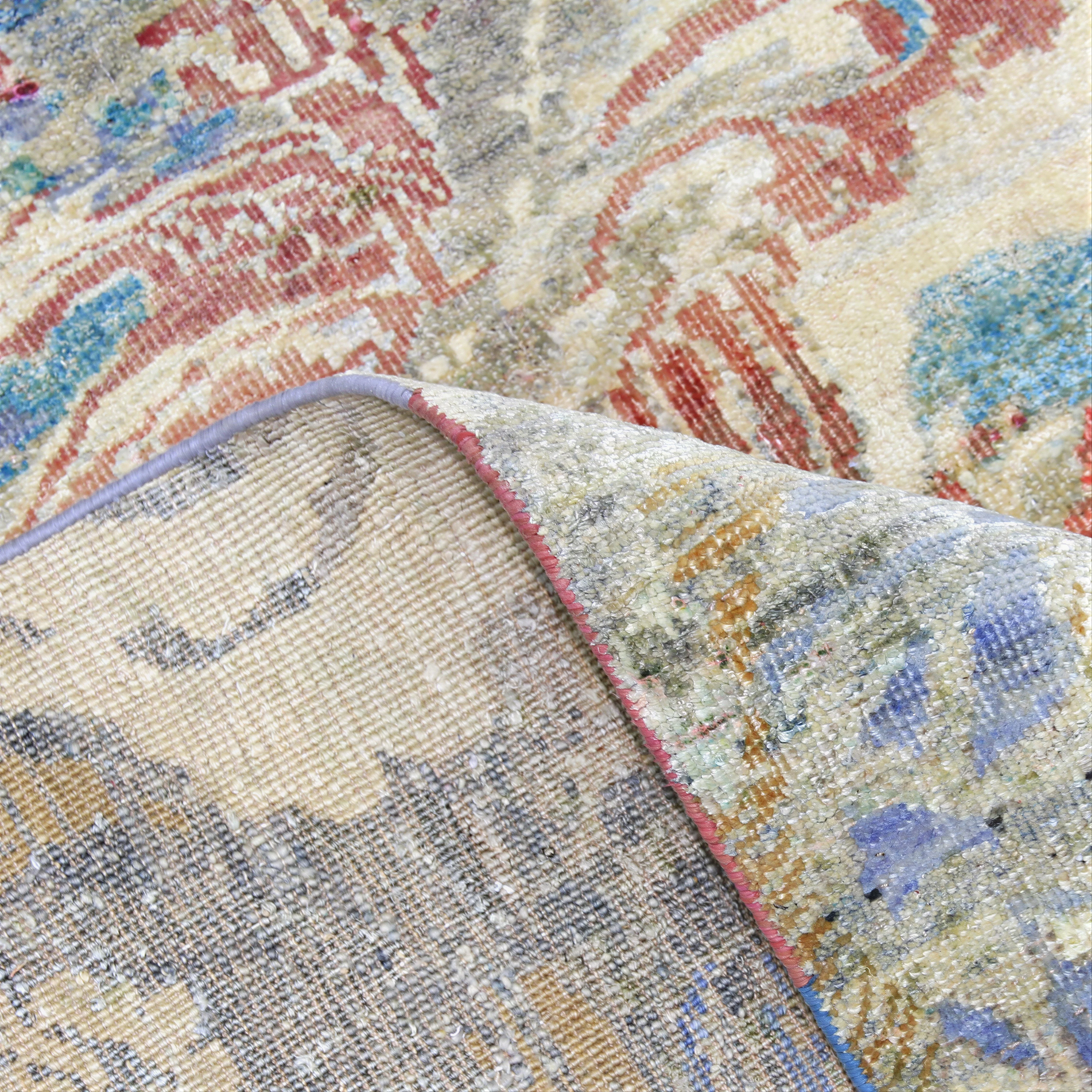 Multicolored Alchemy Transitional Wool Silk Blend Rug - 7'10" x 9'9" - Image 6