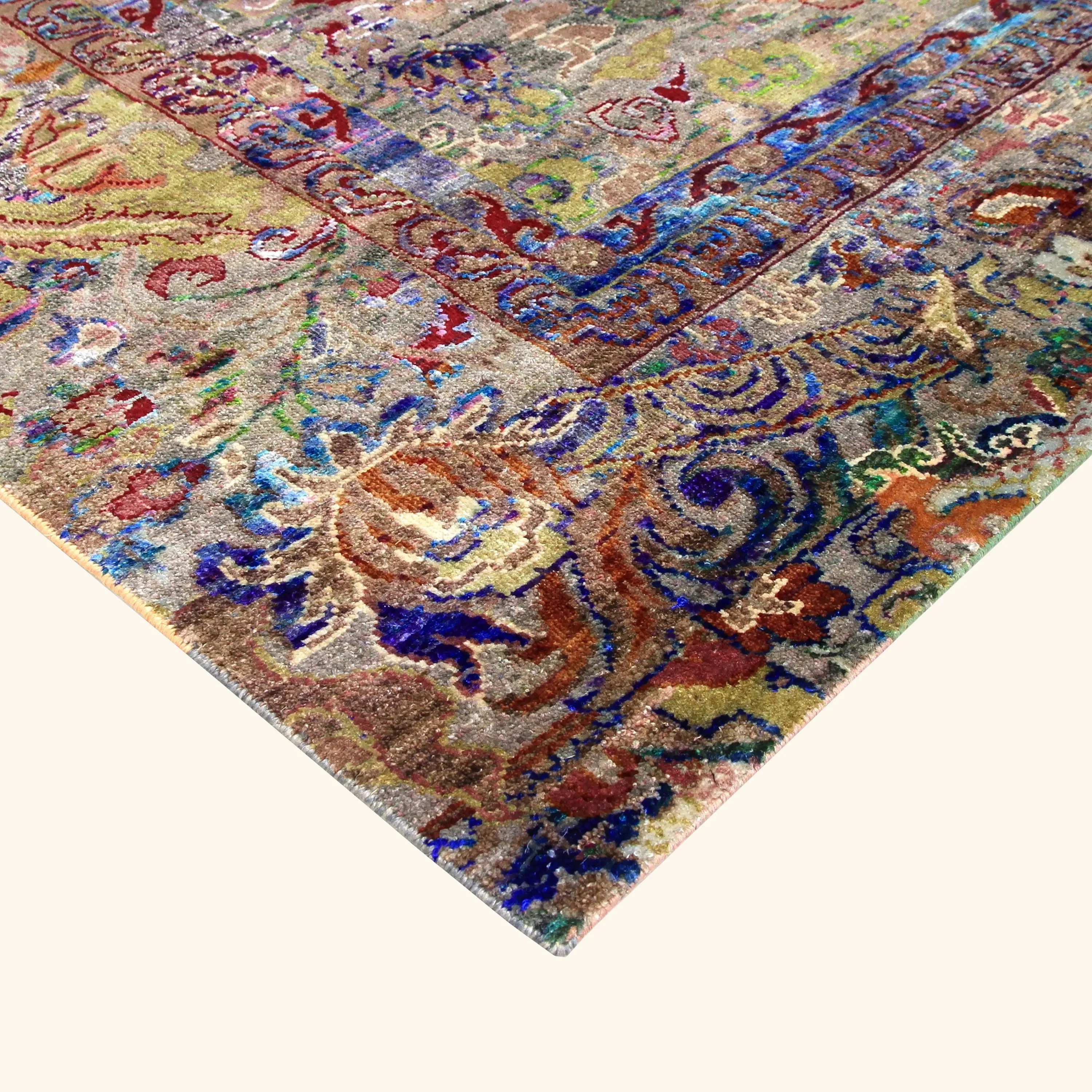 Multicolored Alchemy Transitional Wool Silk Blend Rug - 7'8" x 9'10" - Image 2
