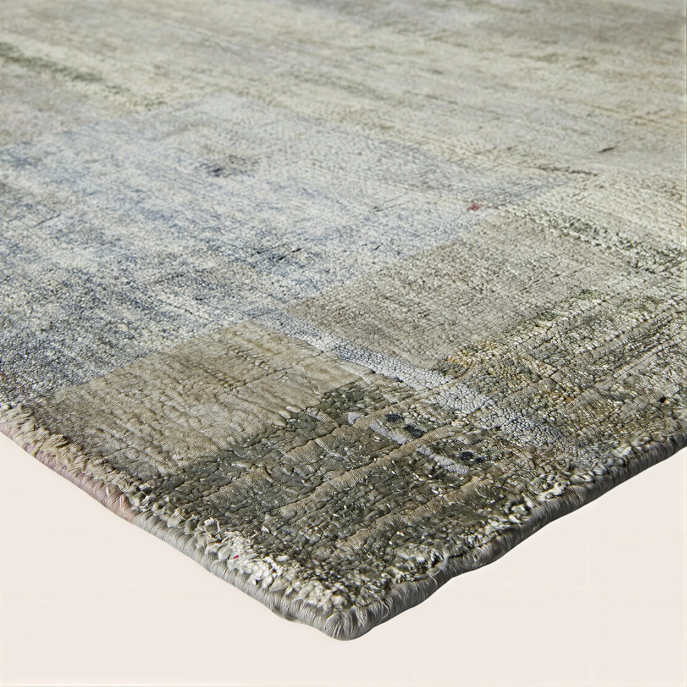Multicolored Alchemy Transitional Wool Silk Blend Rug - 8'10" x 13'3" - Image 4