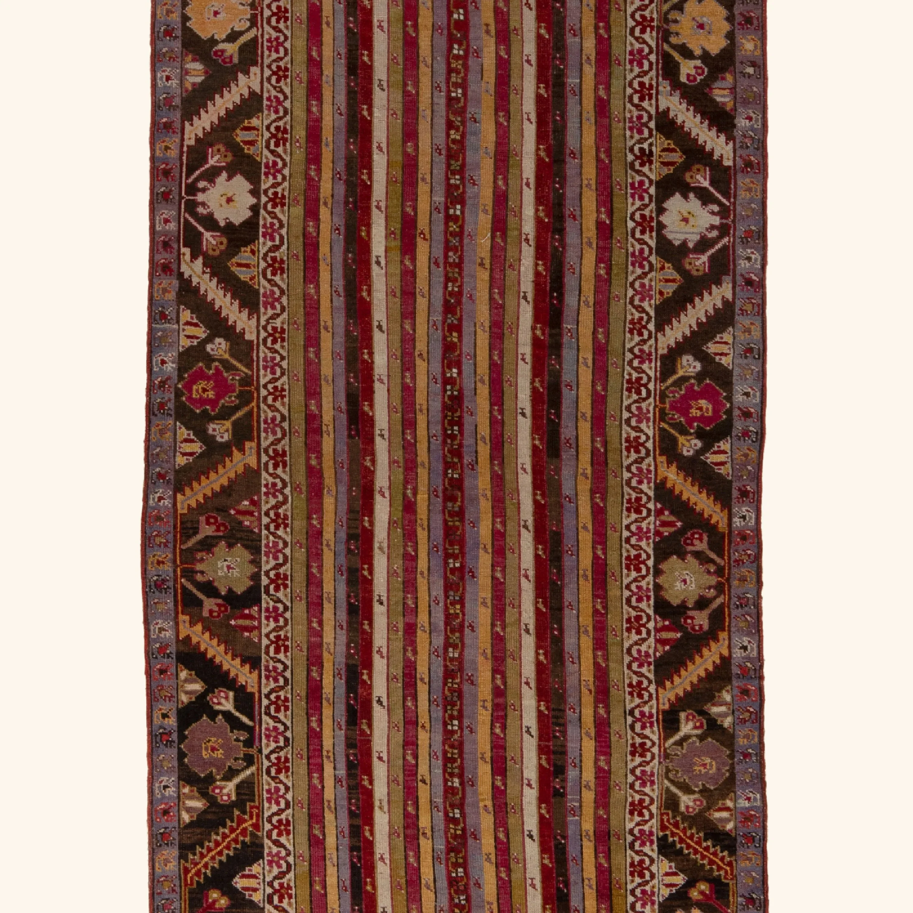 Multicolored Traditional Wool Runner - 3'8" x 13' - Image 2