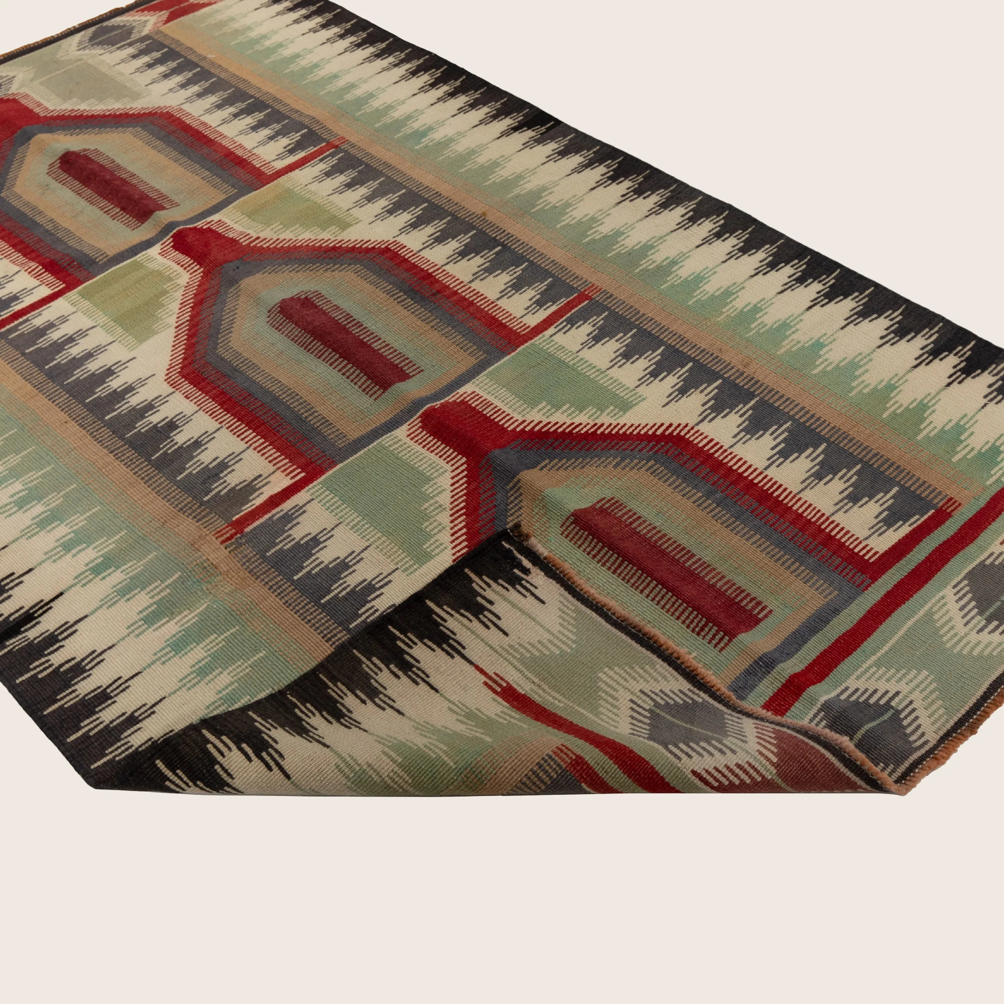 Multicolored Traditional Wool Rug - 3'4" x 5'5" - Image 4