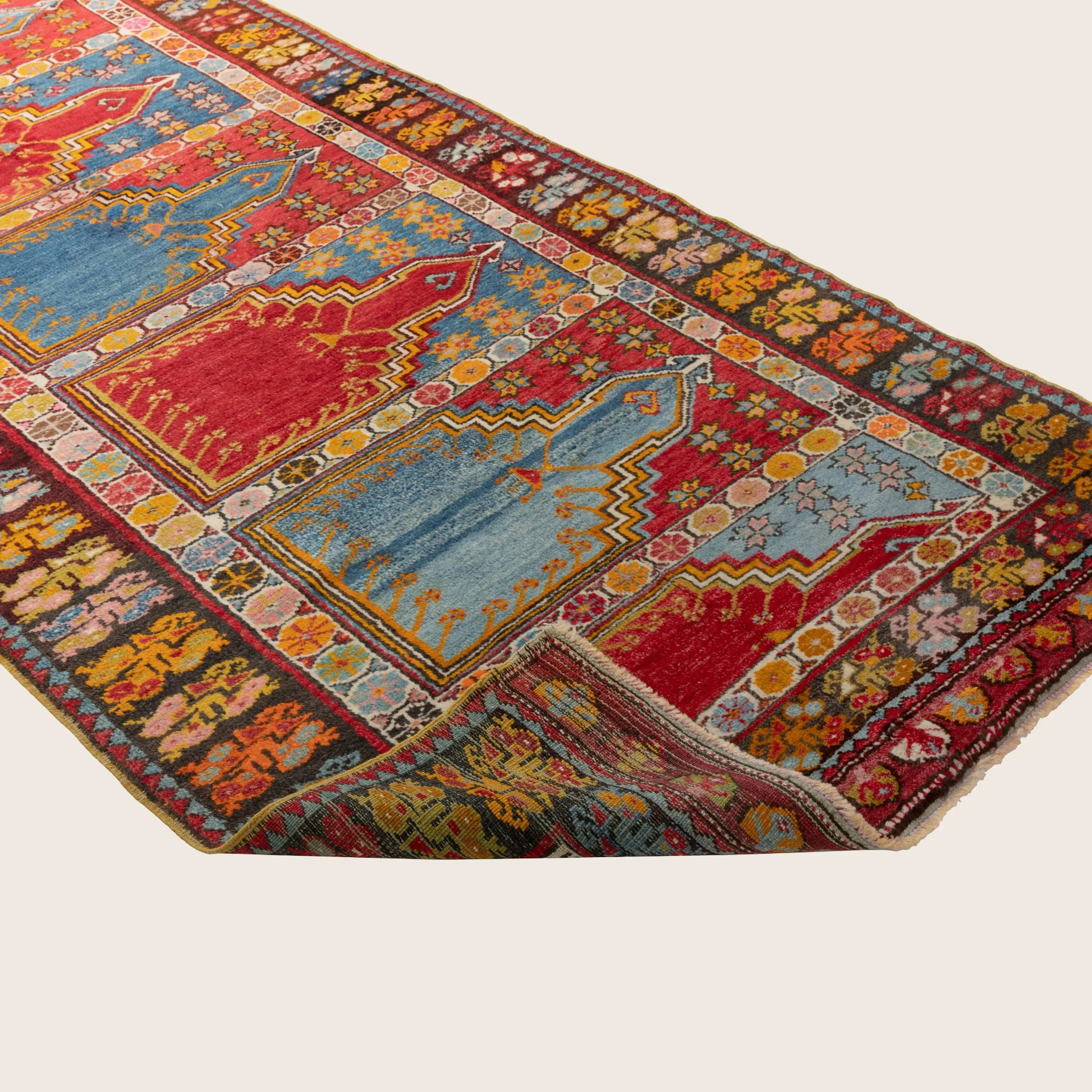 Multicolored Traditional Wool Runner - 4'2" x 13' - Image 4