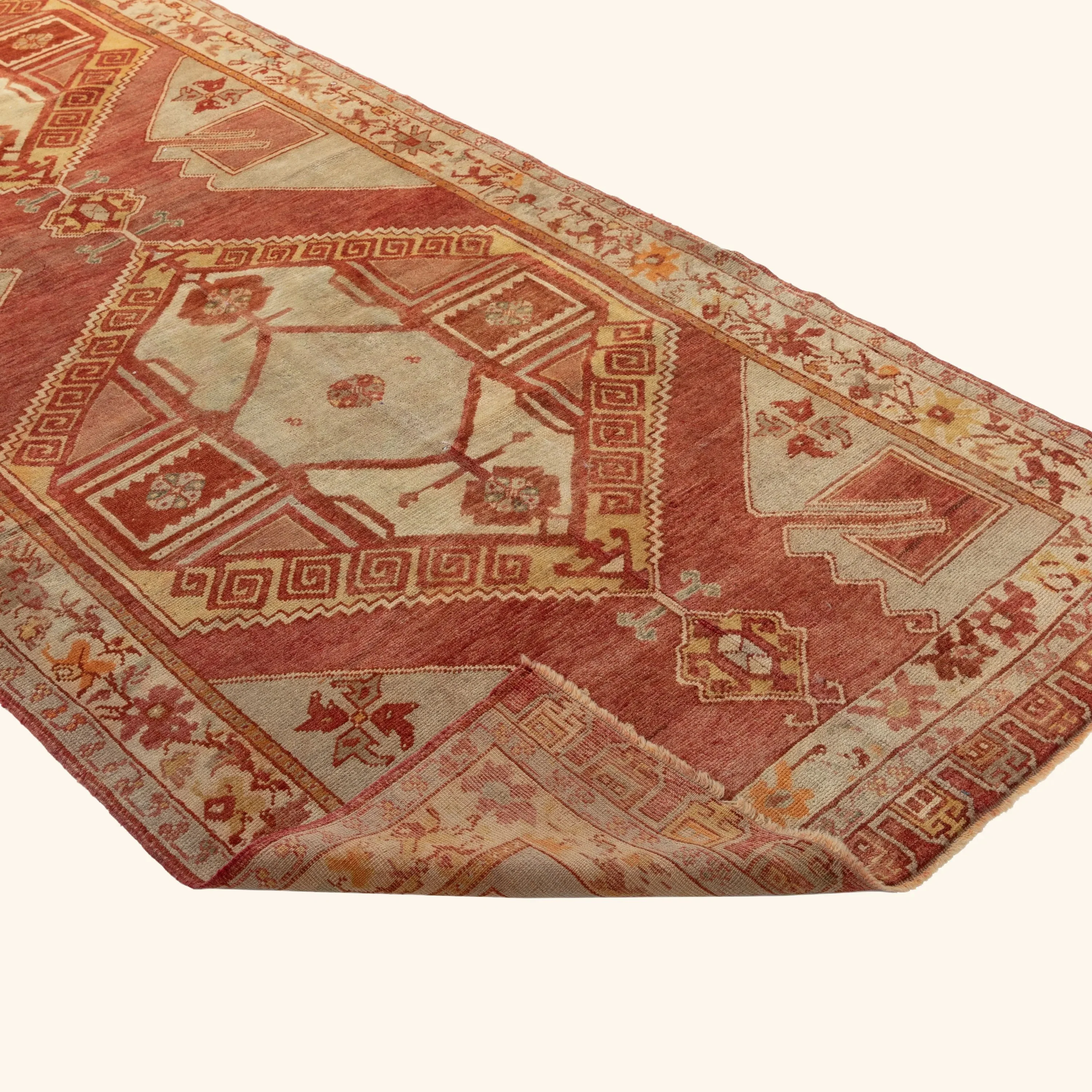 Red Traditional Wool Runner - 4'4" x 13'11" - Image 4