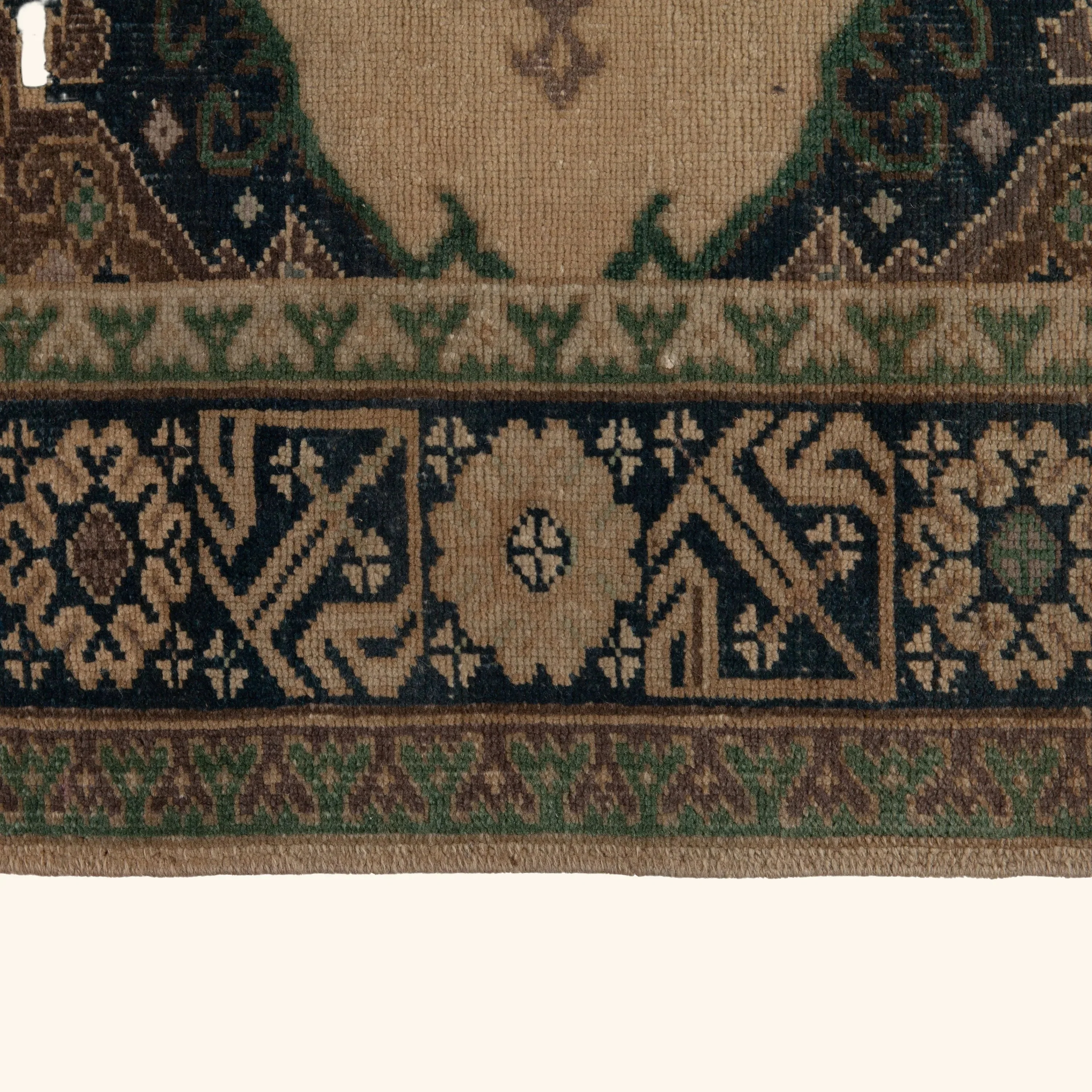 Blue Vintage Traditional Anatolian Wool Rug - 4'1" x 12'5" - Image 5