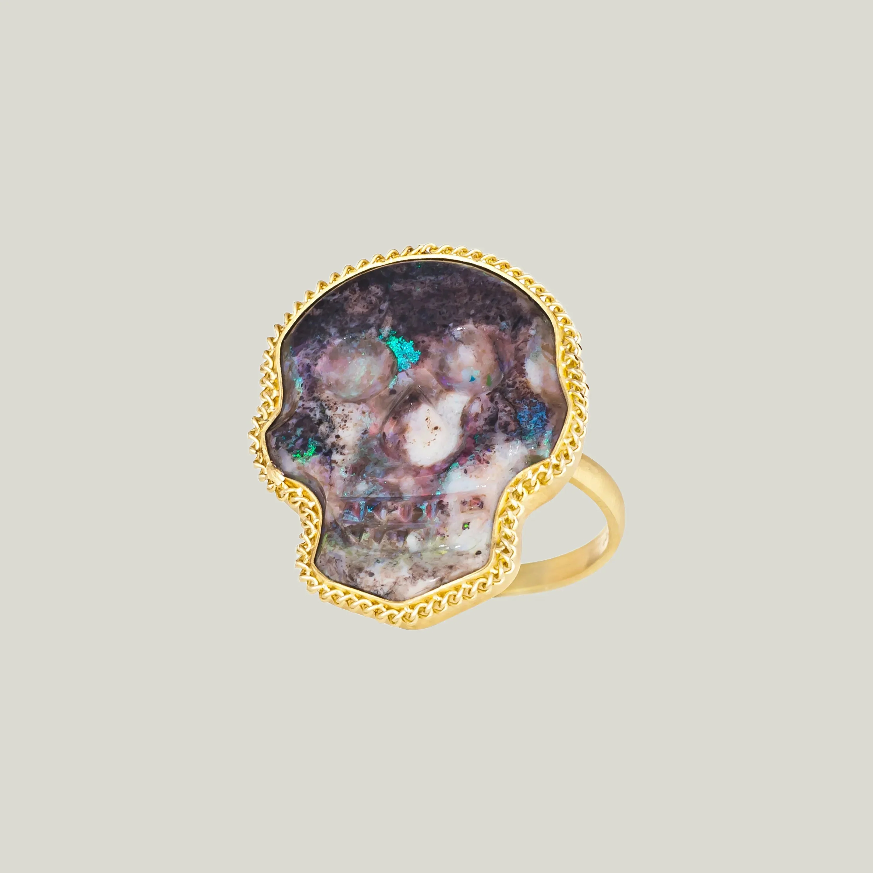 Andamooka Opal 18k One-of-a-Kind Ring - Image 3