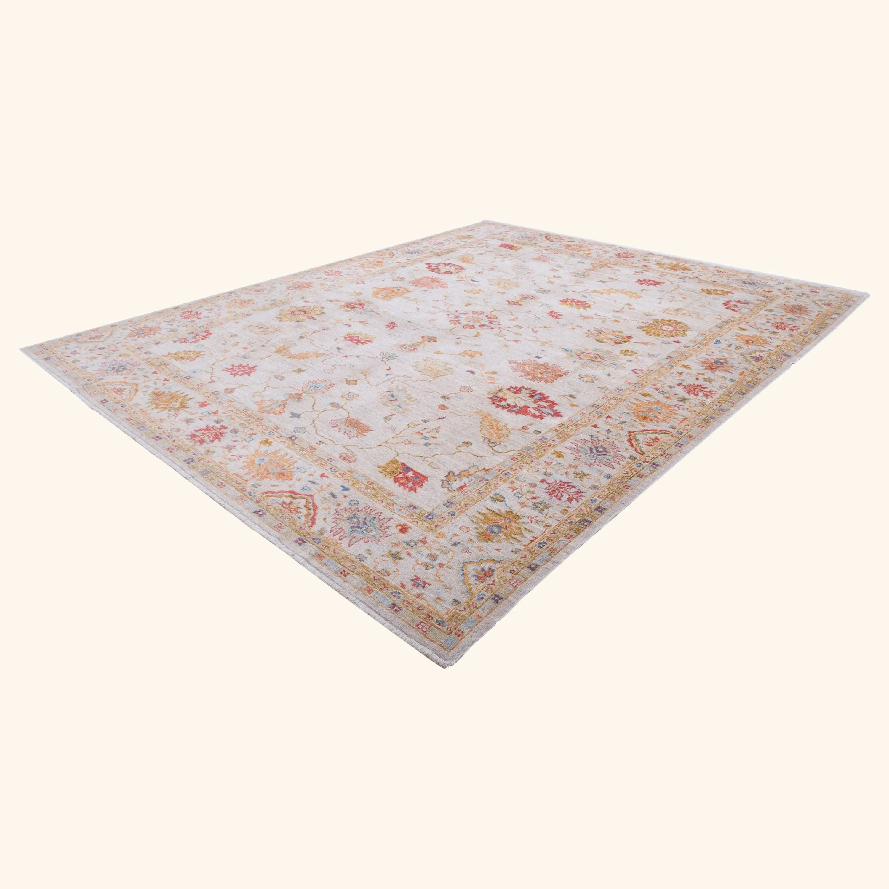 Cream Oushak Angora Wool Rug - 8'1" x 10'4" - Image 2
