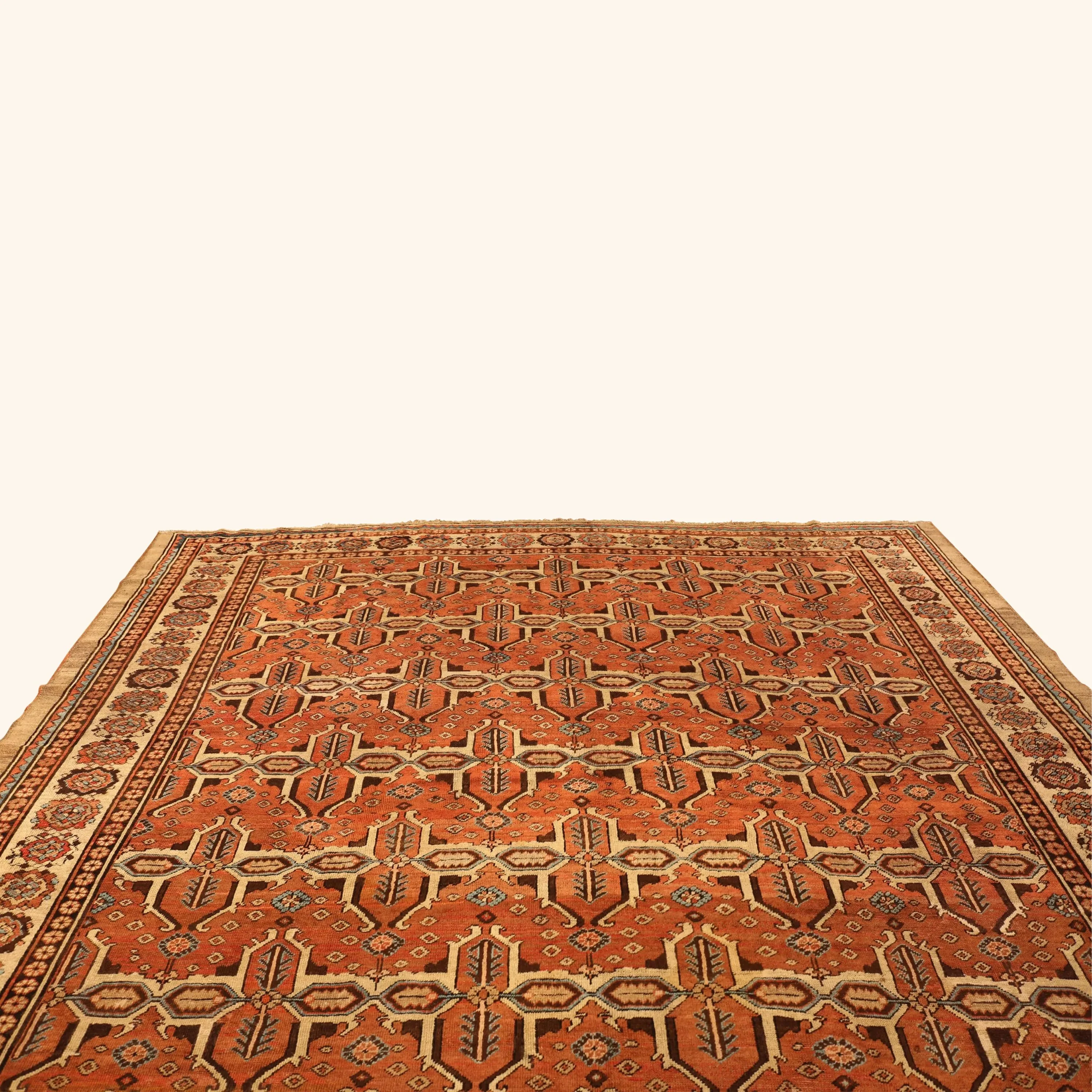 Red Antique Traditional Persian Bakshaish Rug - 10'10" x 14'1" - Image 7