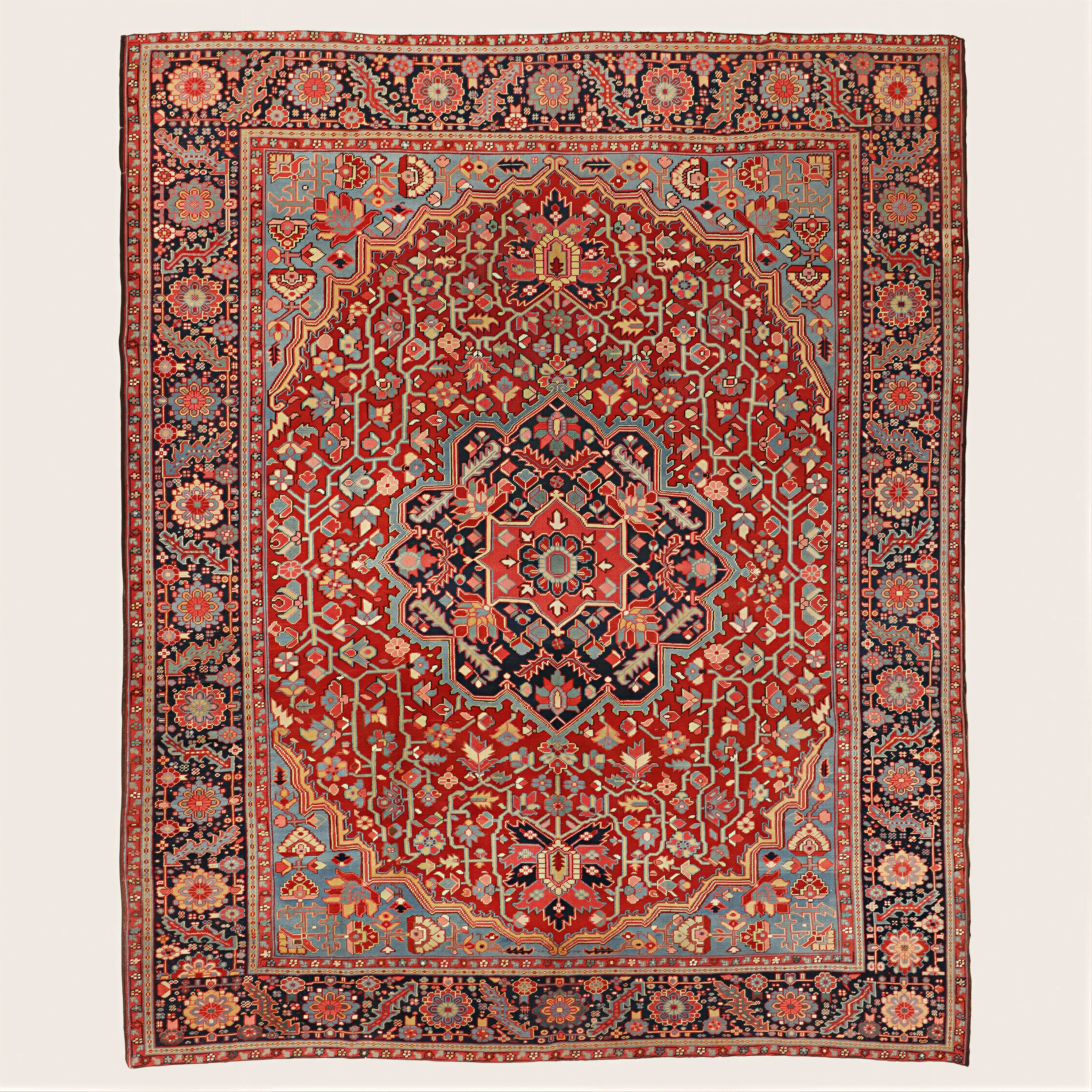 Red Antique Persian Rug - 8'7" x 11'