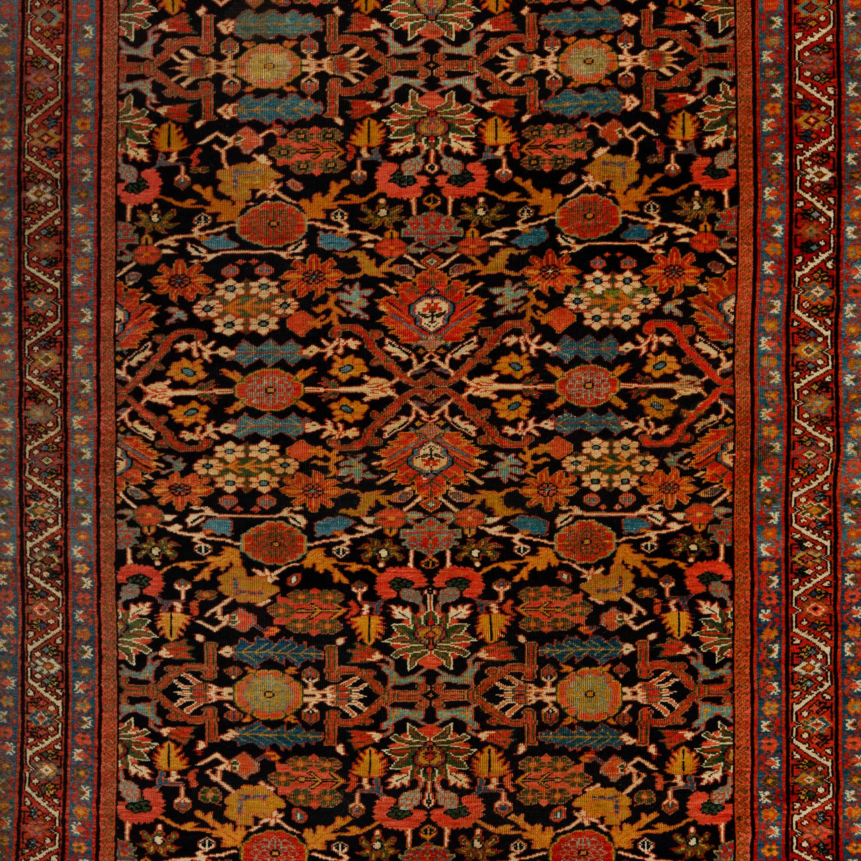 Red Antique Persian Sarouk Rug - 4'1" x 6'5" - Image 2