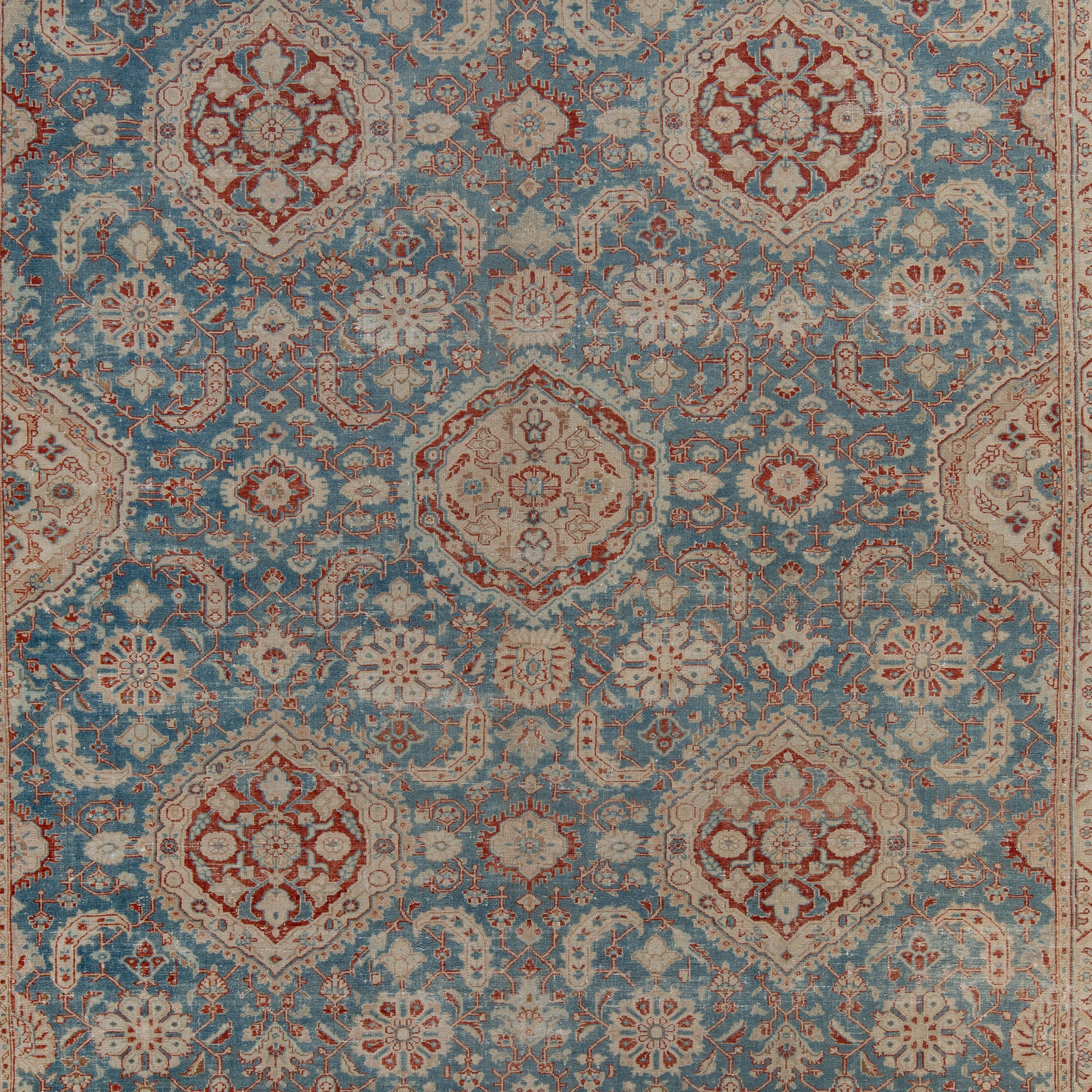 Blue & Red Antique Traditional Sultanabad Rug - 10' x 12'5" - Image 2