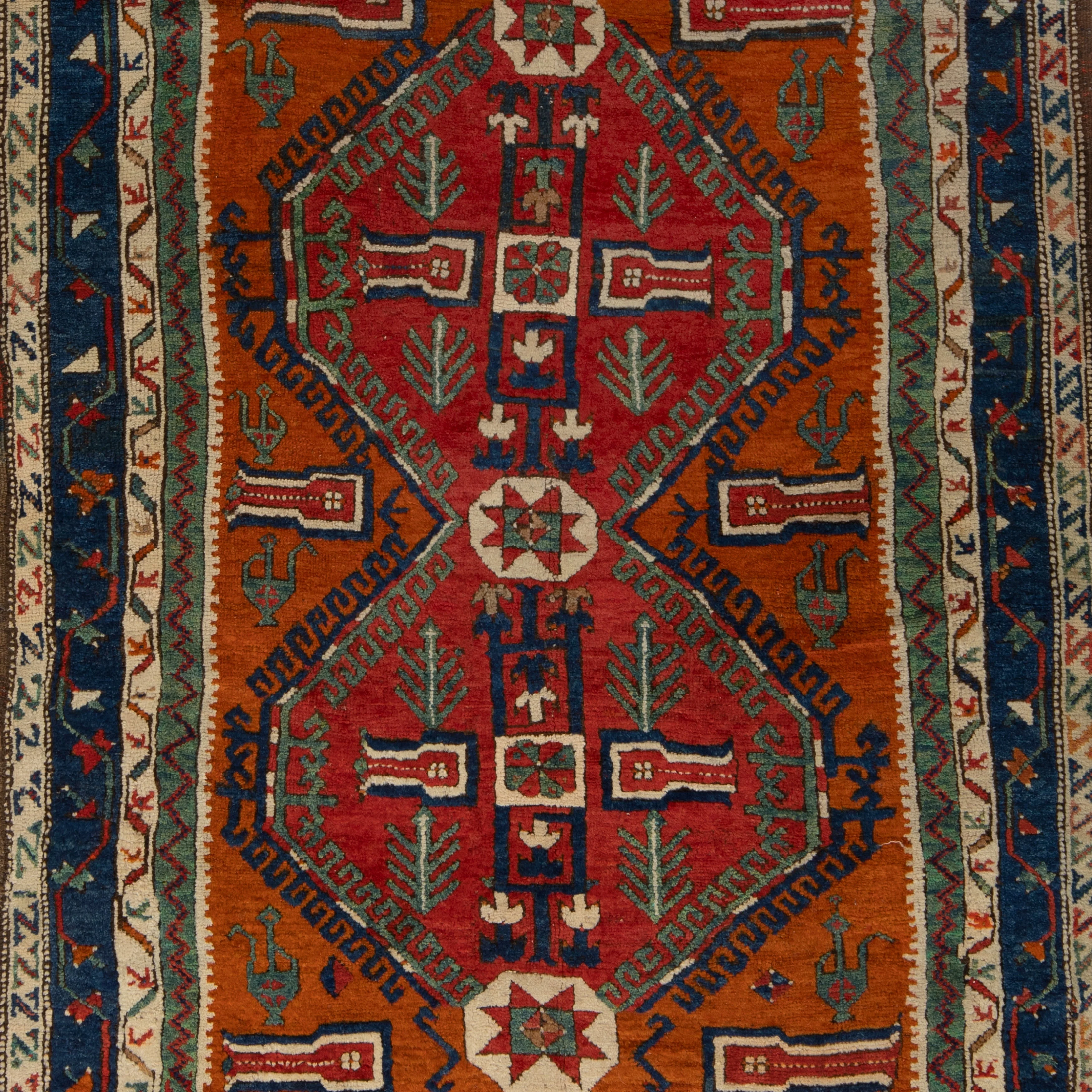 Red Antique Turkish Rug - 5' x 7'5'' - Image 2