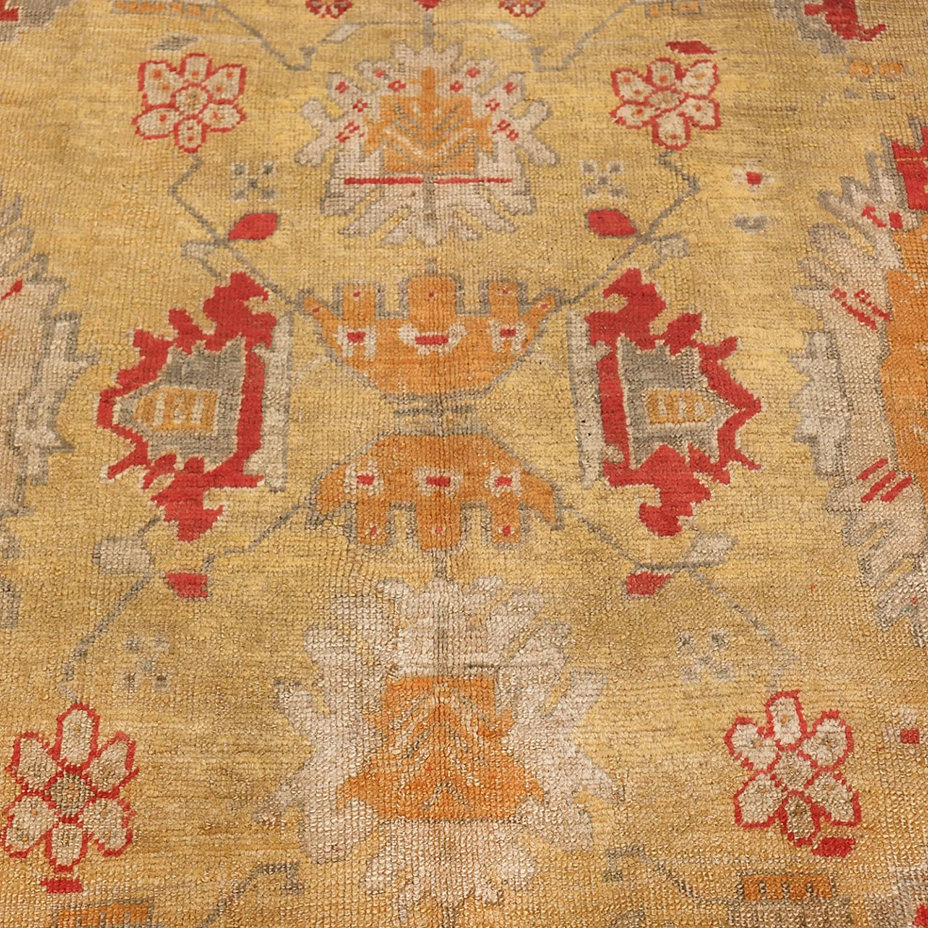Yellow Antique Traditional Turkish Oushak Rug - 8'3" x 13'4" - Image 10