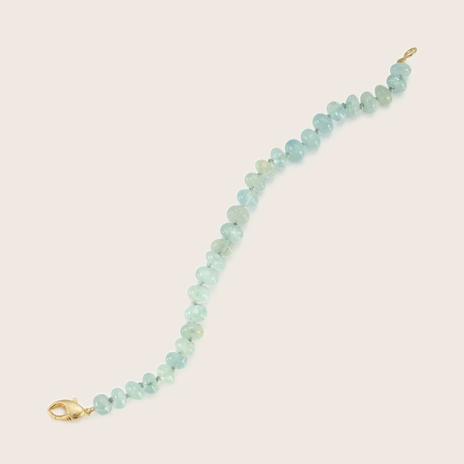 Aquamarine Beaded Bracelet - Image 2