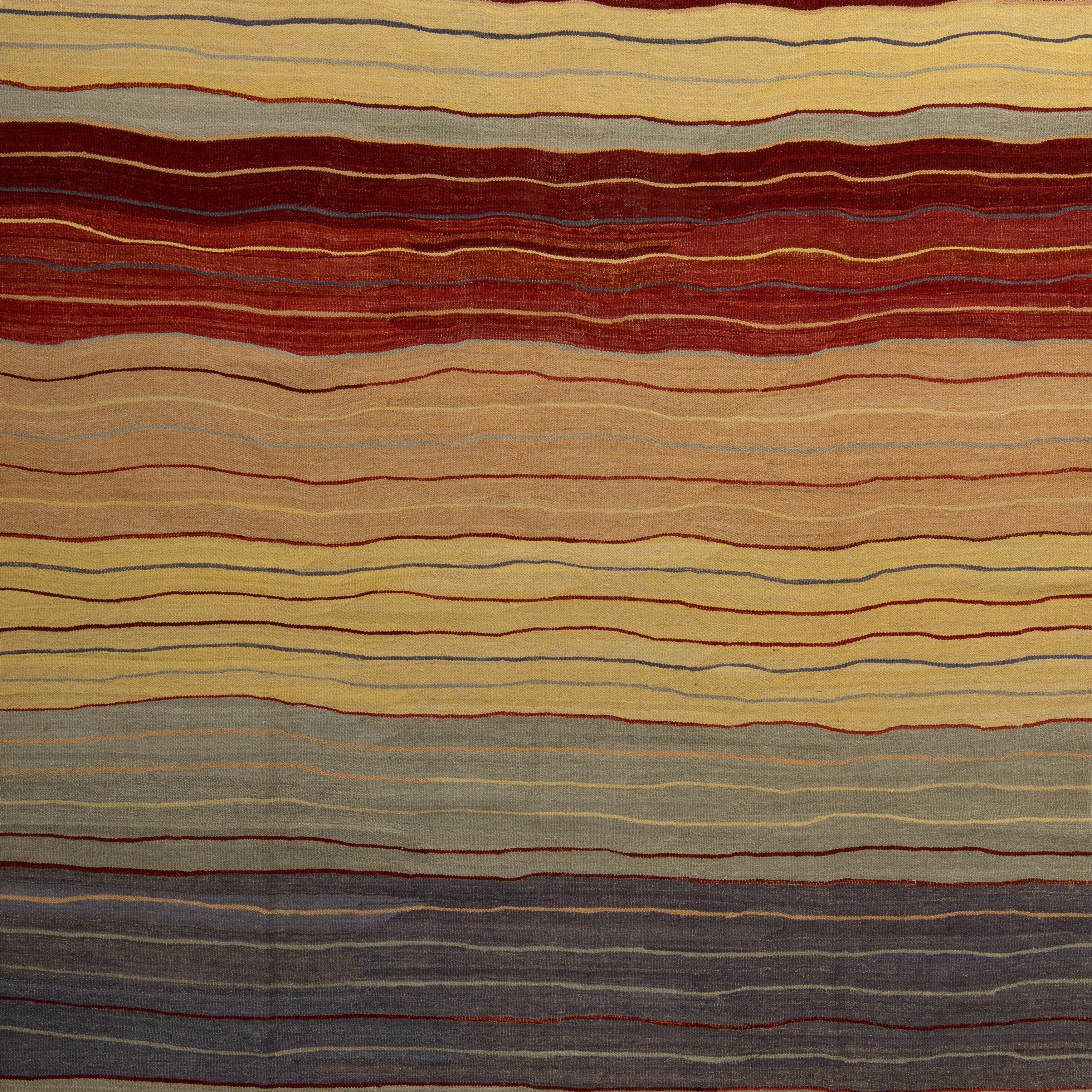 Multicolored Flatweave Wool Rug - 8'2" x 9'9" - Image 2