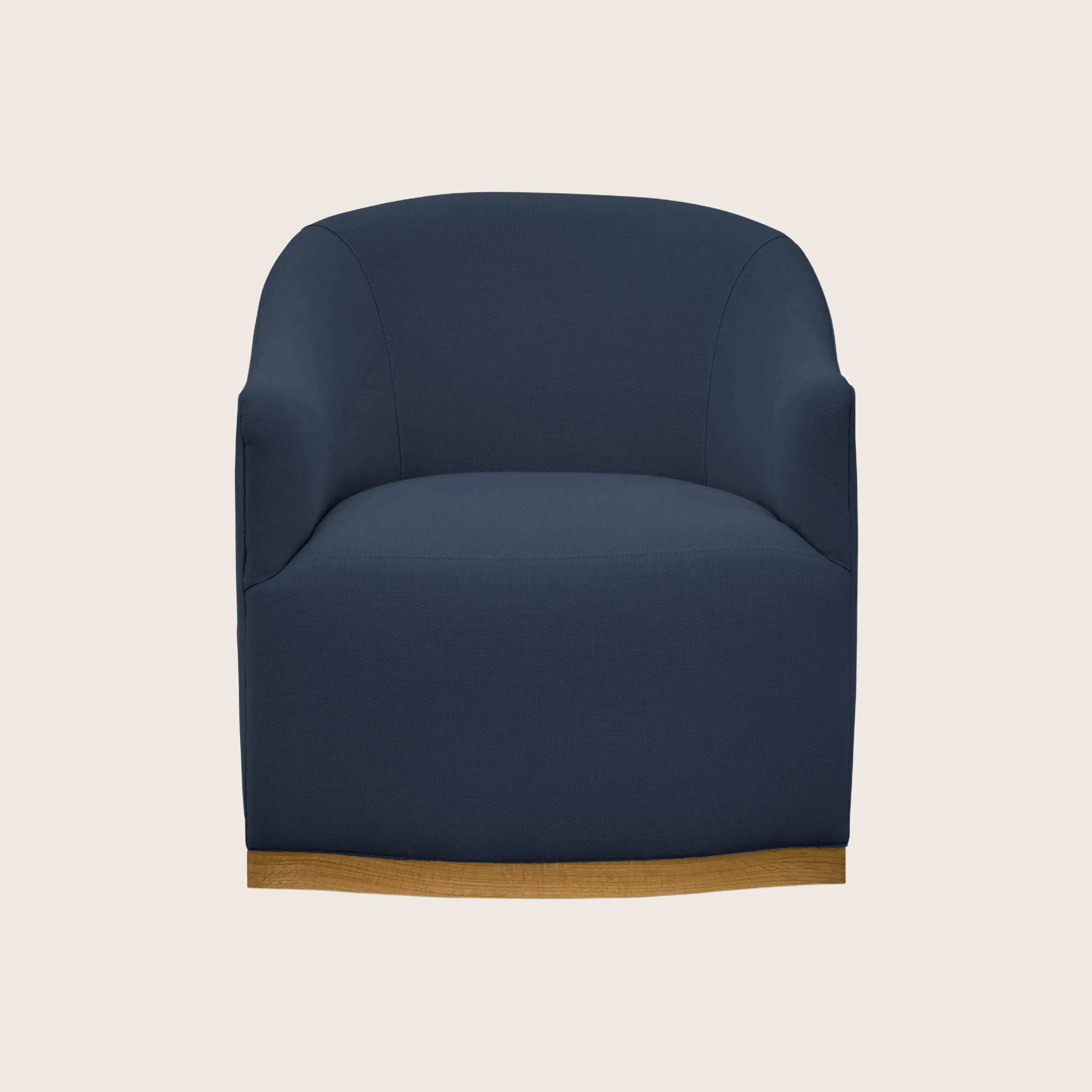Ava Wood Plinth Swivel Chair - Image 10