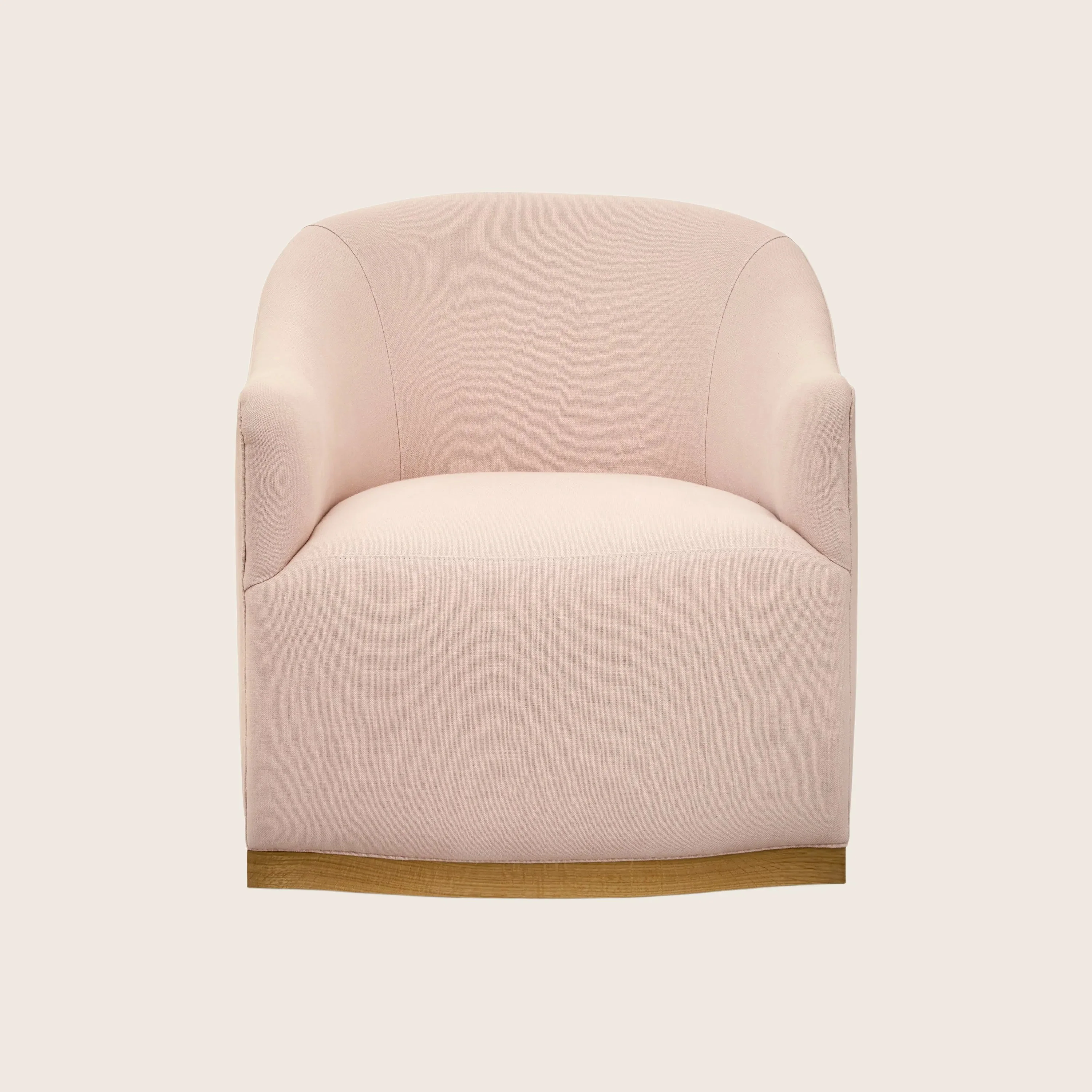 Ava Wood Plinth Swivel Chair - Image 12